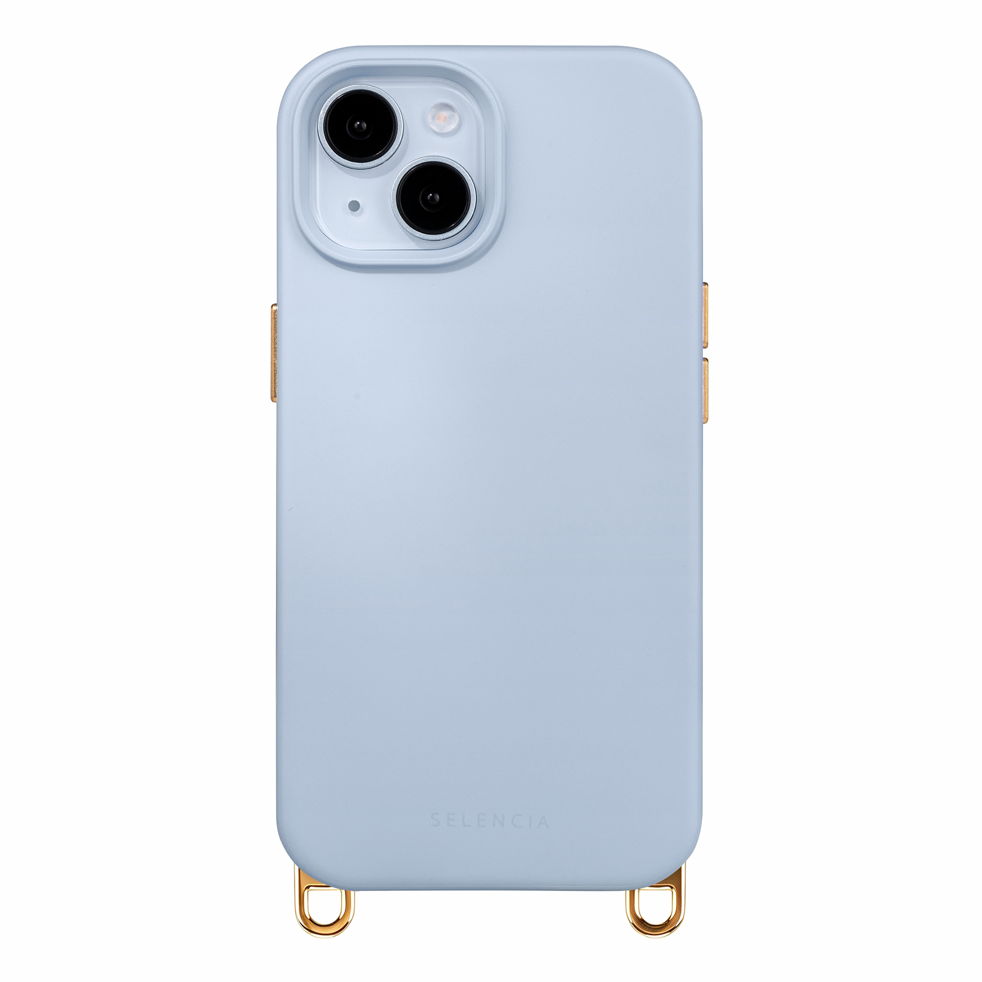 Selencia Rivièra MagSafe Backcover met afneembare haakjes voor de Apple iPhone 14 / 13 - Powder Blue