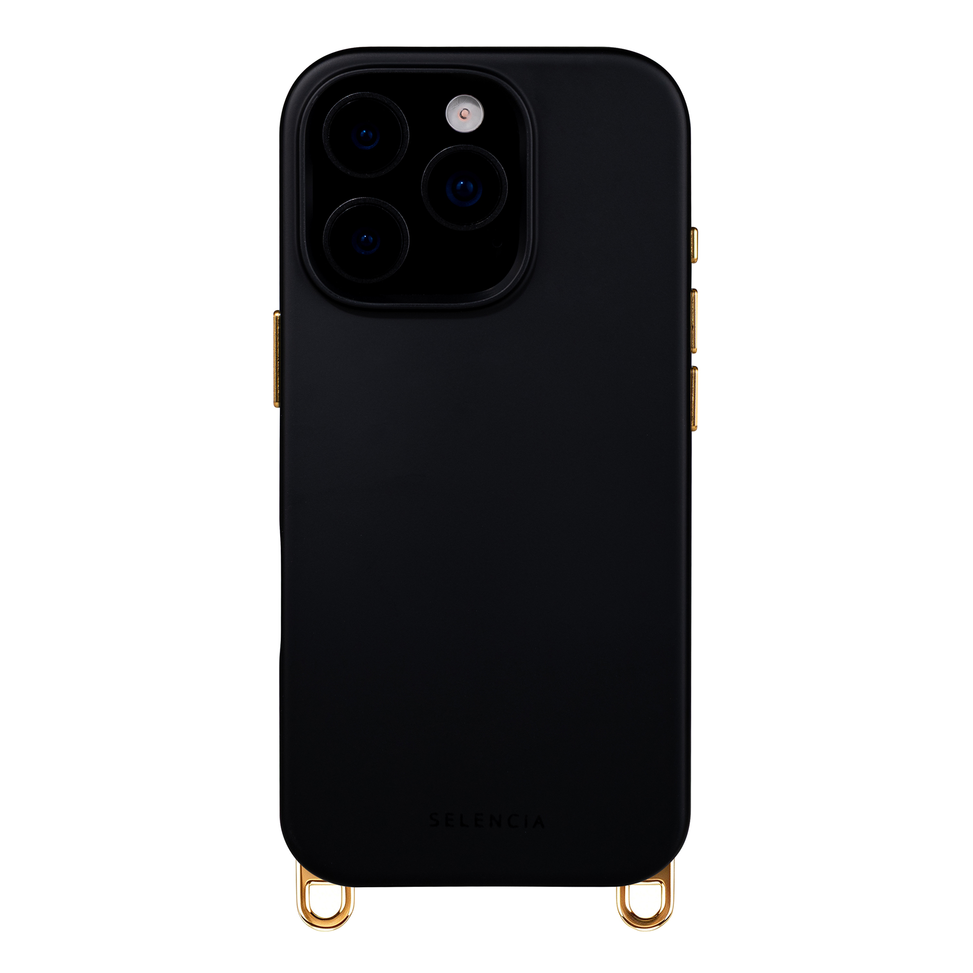 Selencia Rivièra MagSafe Backcover met afneembare haakjes voor de Apple iPhone 16 Pro - Velvet Black