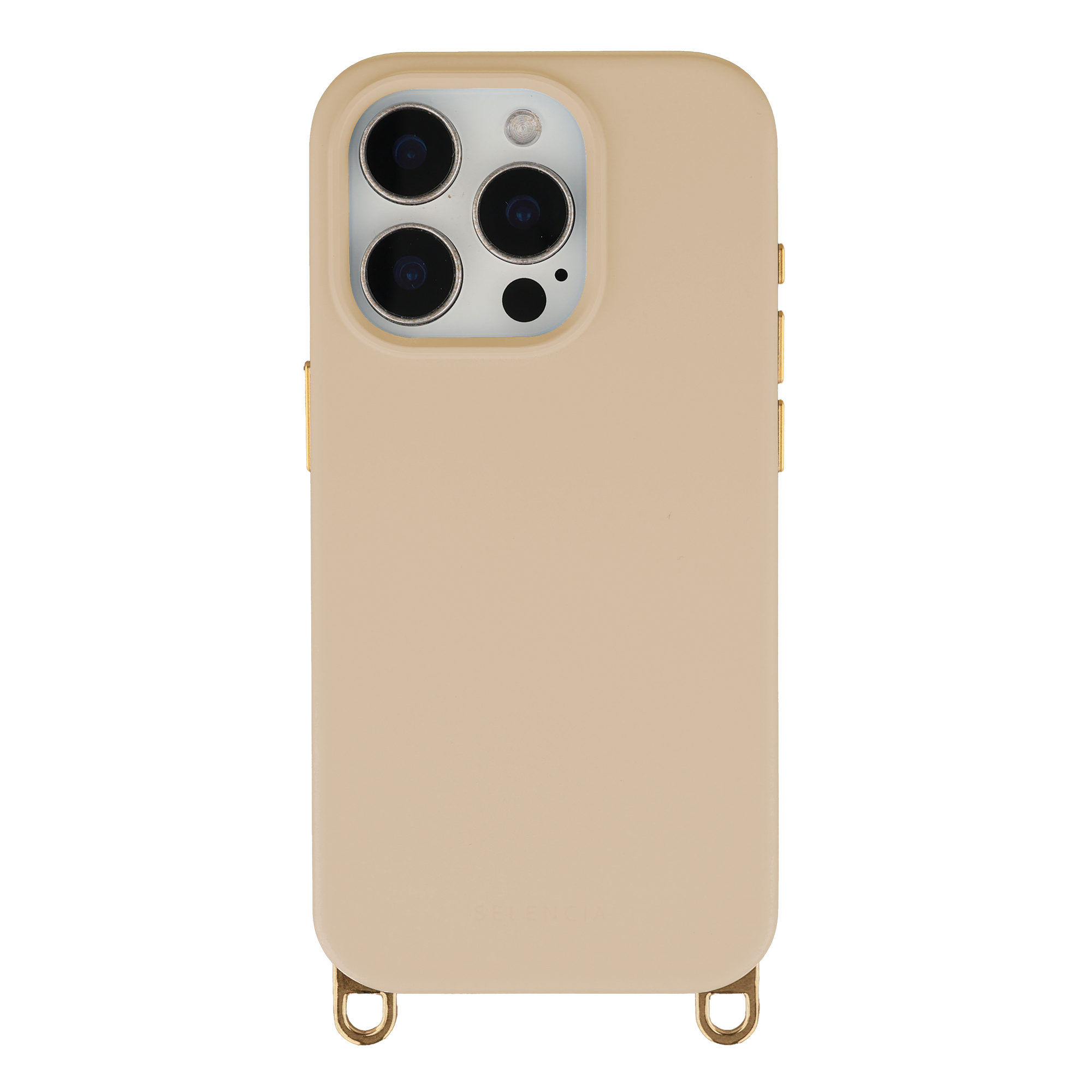 Selencia Rivièra MagSafe Backcover met afneembare haakjes voor de Apple iPhone 15 Pro - Milky Latte