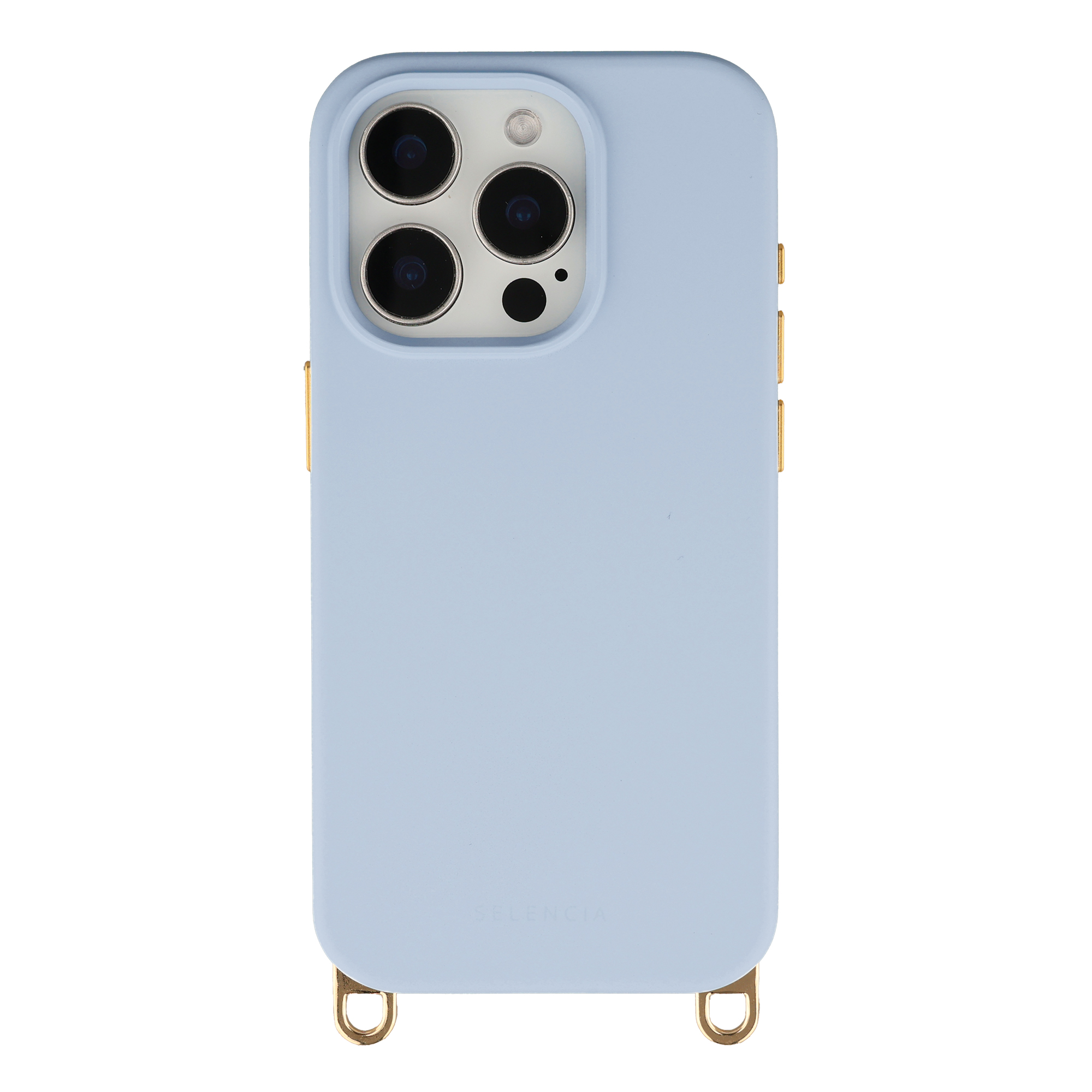 Selencia Rivièra MagSafe Backcover met afneembare haakjes voor de Apple iPhone 15 Pro - Powder Blue