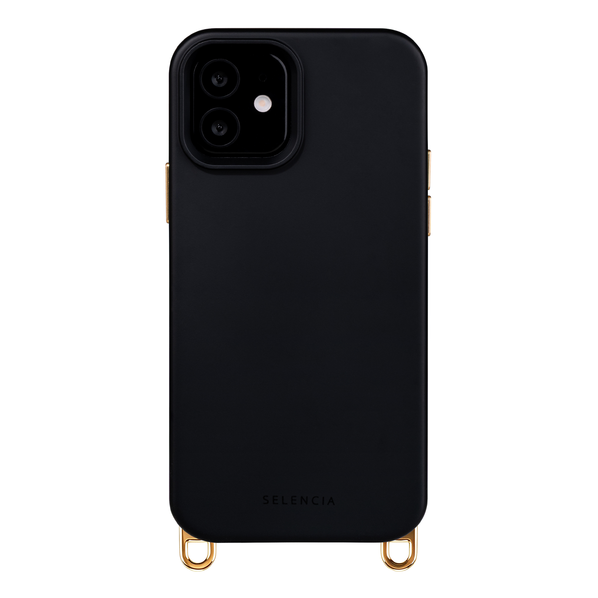 Selencia Rivièra MagSafe Backcover met afneembare haakjes voor de iPhone 12 / 12 Pro - Velvet Black