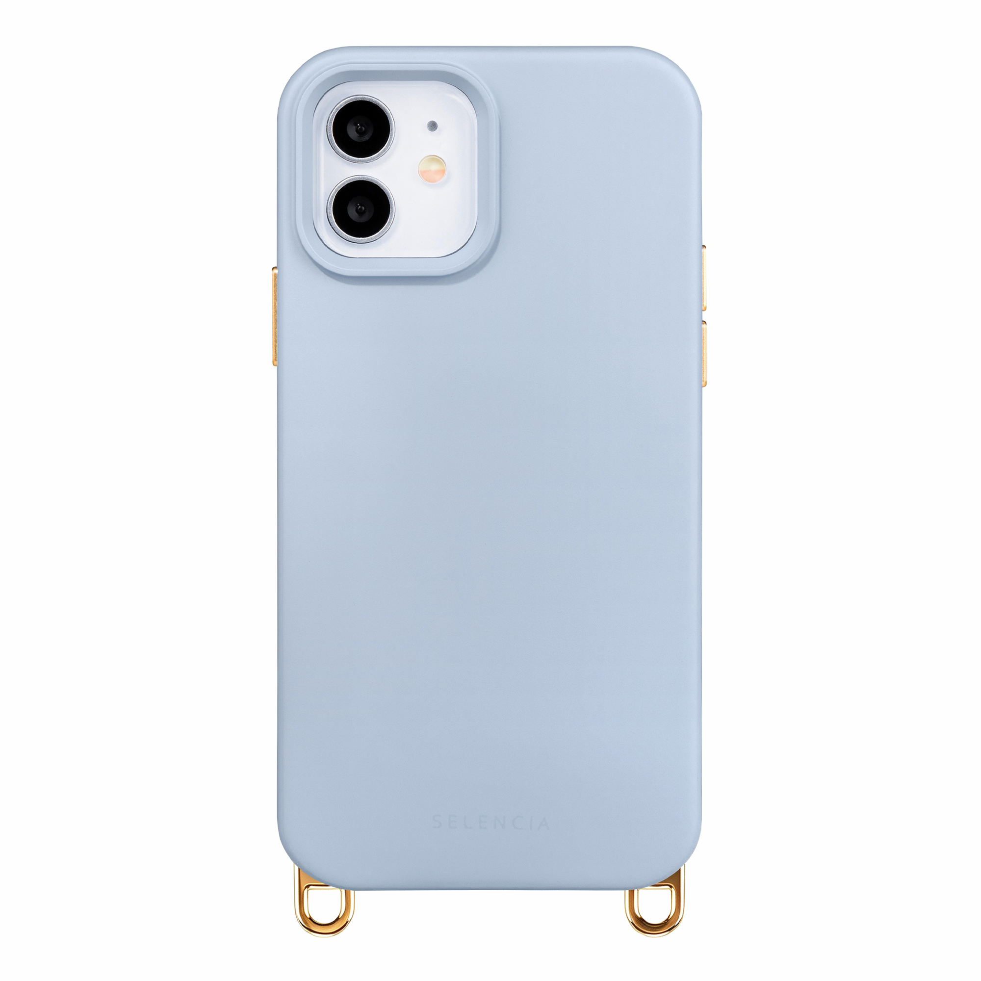 Selencia Rivièra MagSafe Backcover met afneembare haakjes voor de iPhone 12 / 12 Pro - Powder Blue