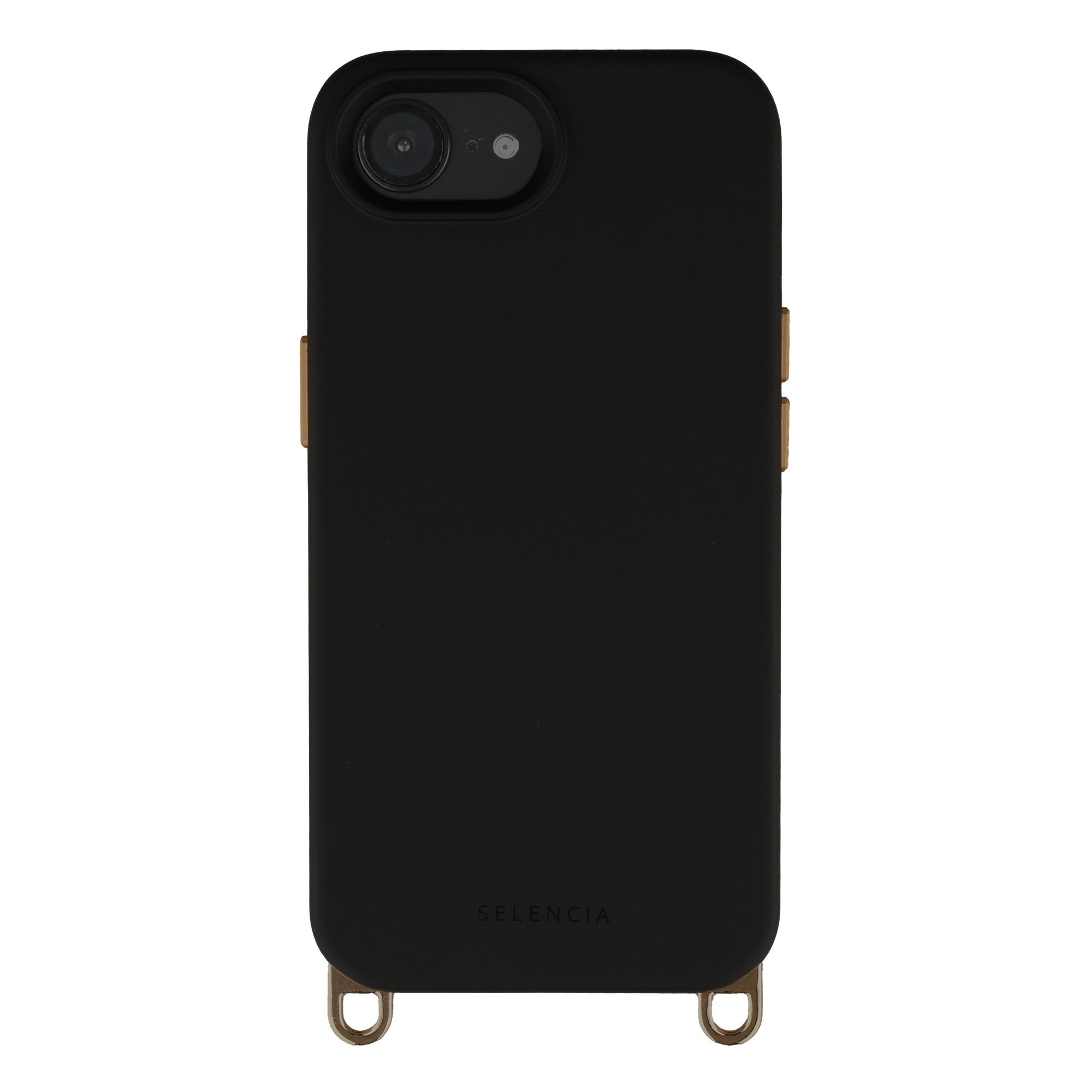Selencia Rivièra MagSafe Backcover met afneembare haakjes voor de Apple iPhone 17e / 16e - Velvet Black