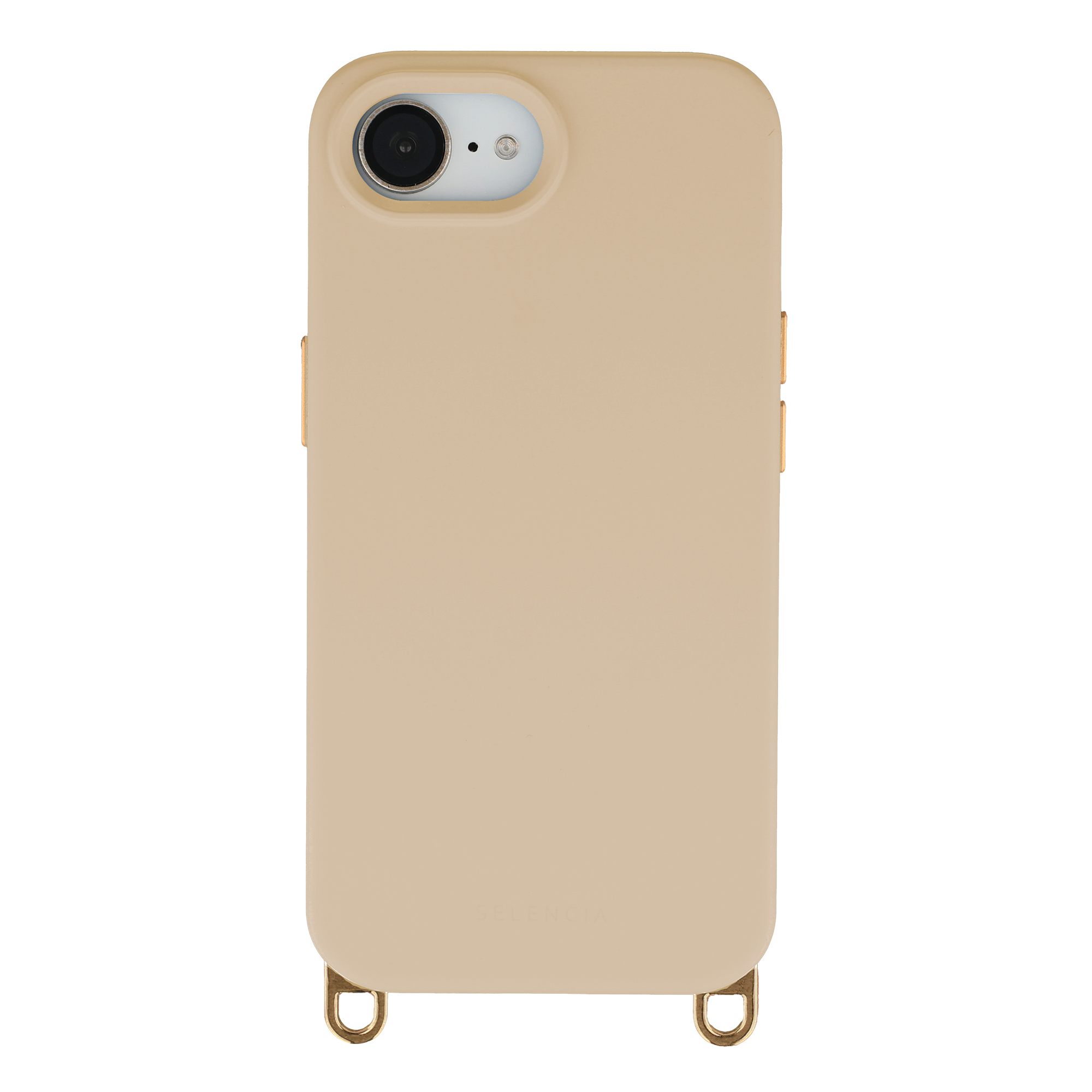 Selencia Rivièra MagSafe Backcover met afneembare haakjes voor de Apple iPhone 17e / 16e - Milky Latte