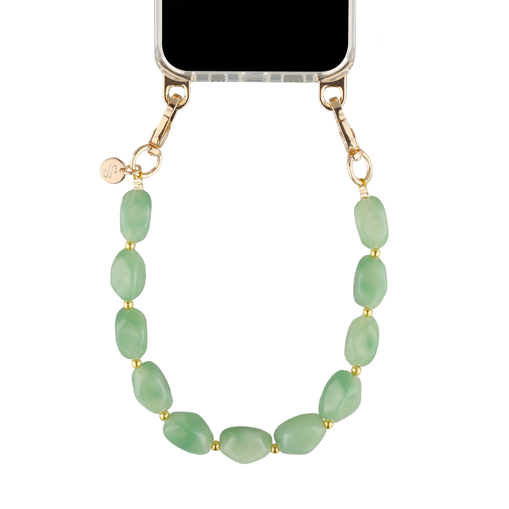 Selencia Satin Crush Polskoord - Mint Green