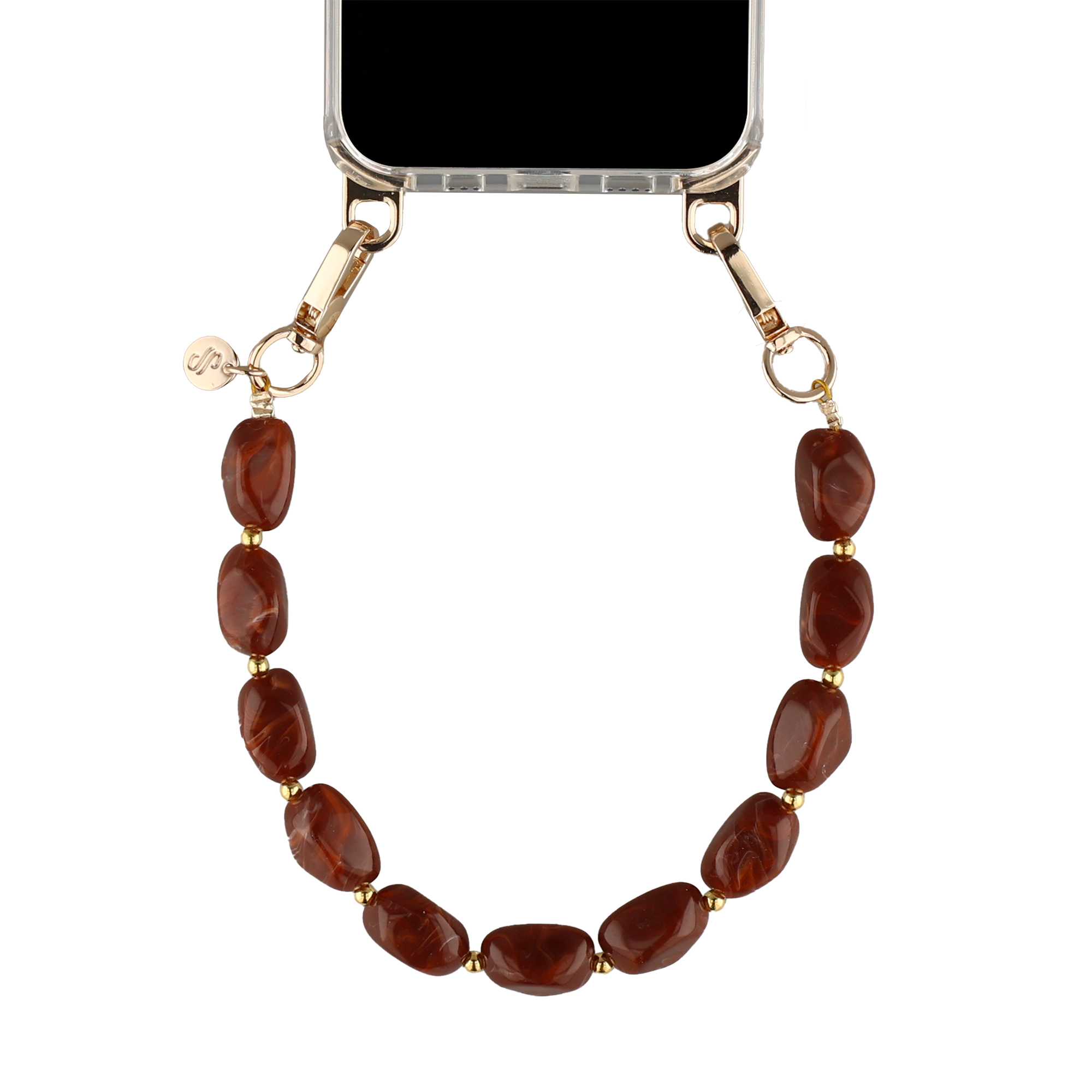 Selencia Satin Crush Polskoord - Brown