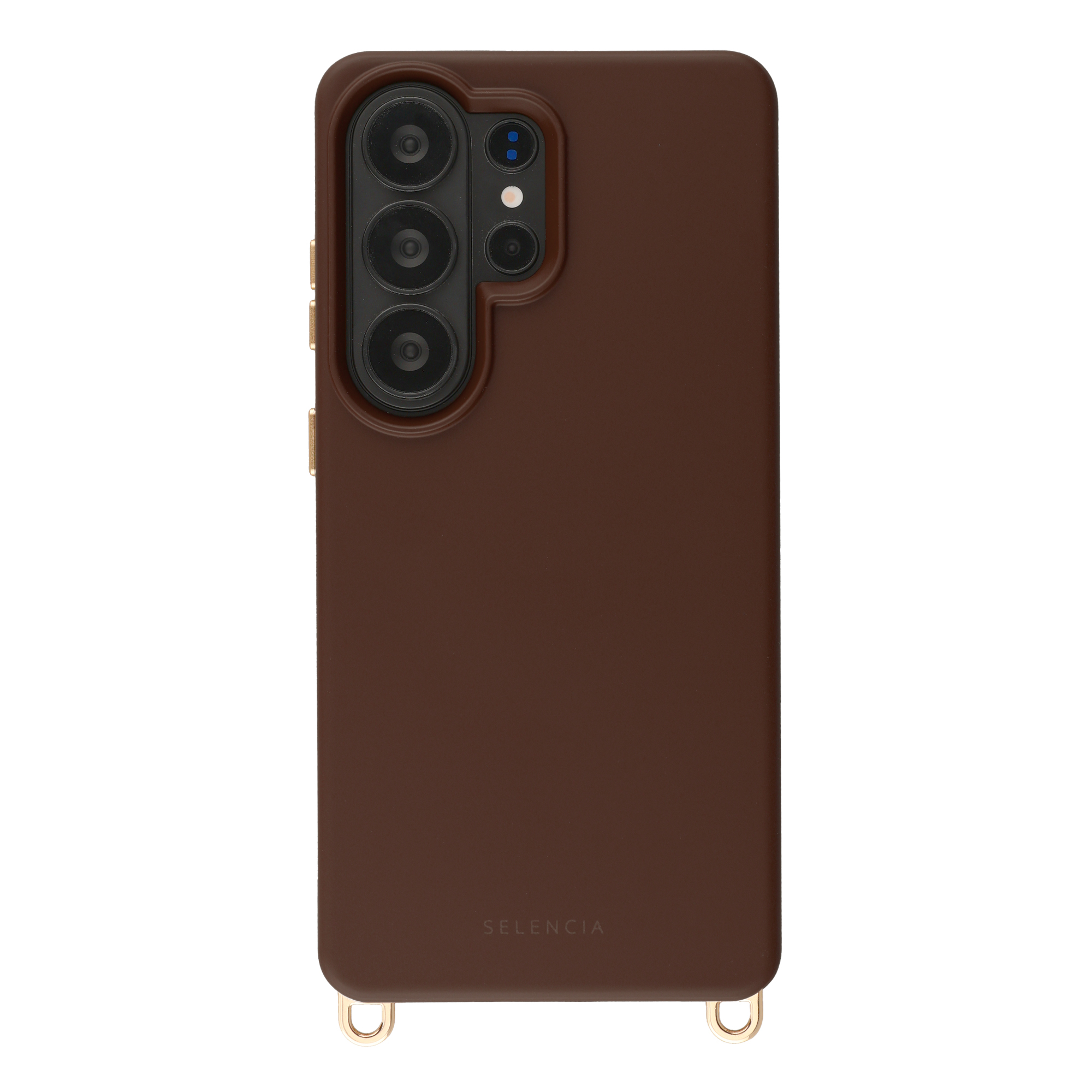 Selencia Rivièra MagSafe Backcover met afneembare haakjes voor de Samsung Galaxy S26 Ultra - Choco Brown