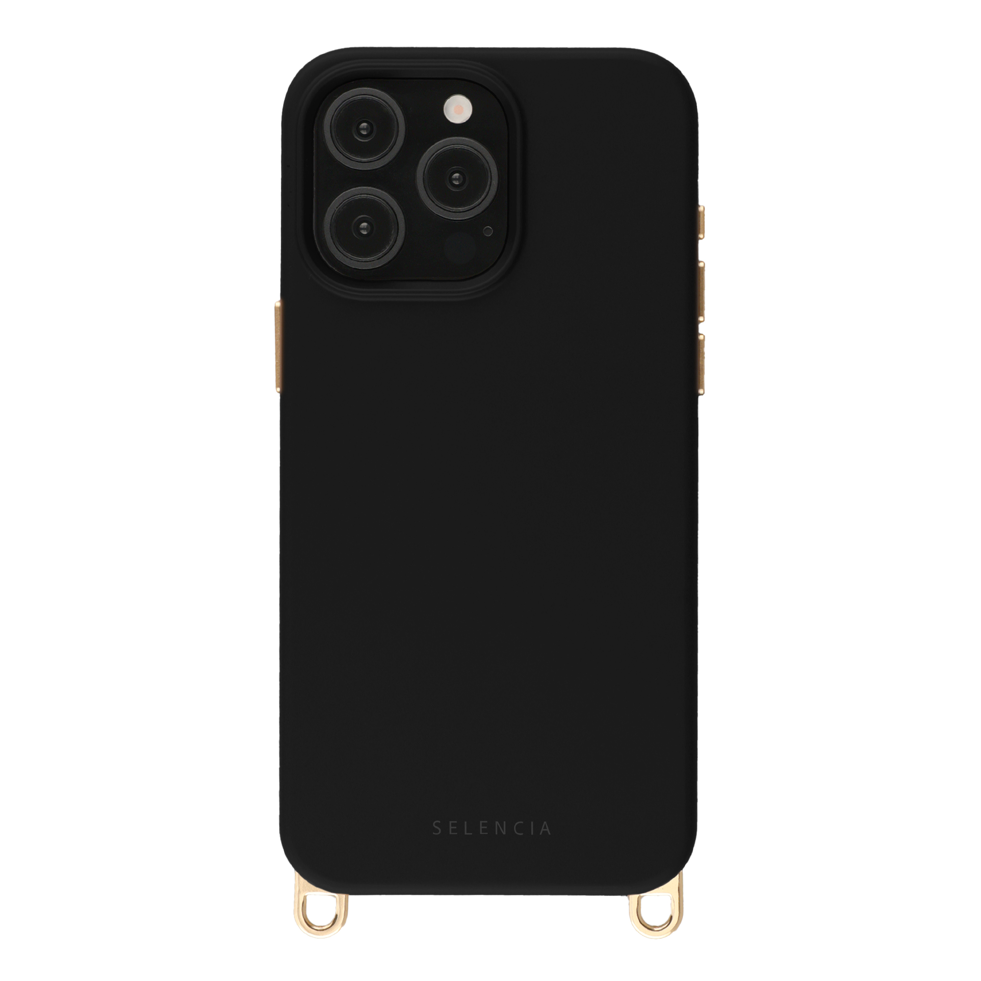 Selencia Rivièra MagSafe Backcover met afneembare haakjes voor de Apple iPhone 15 Pro Max - Velvet Black