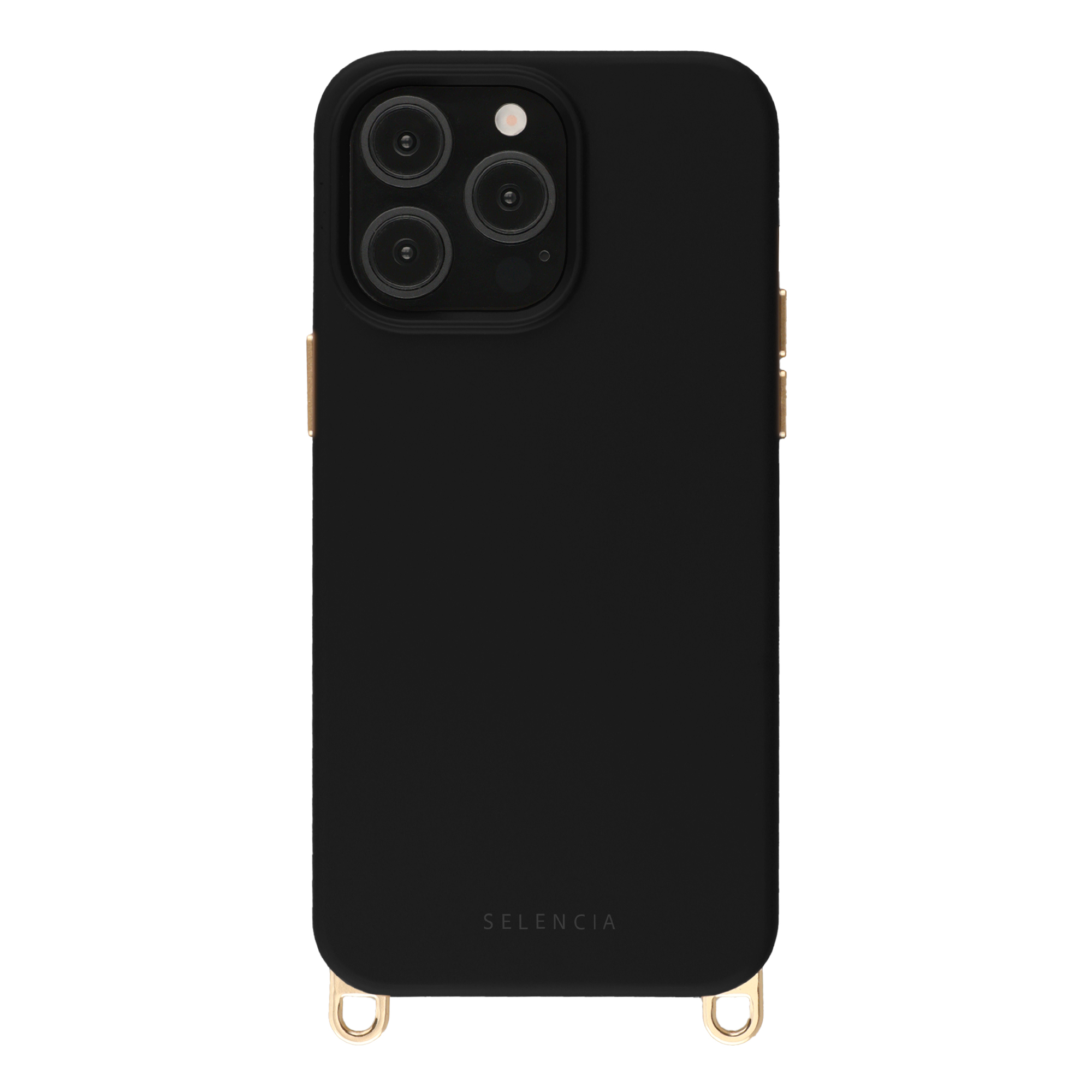 Selencia Rivièra MagSafe Backcover met afneembare haakjes voor de Apple iPhone 14 Pro - Velvet Black