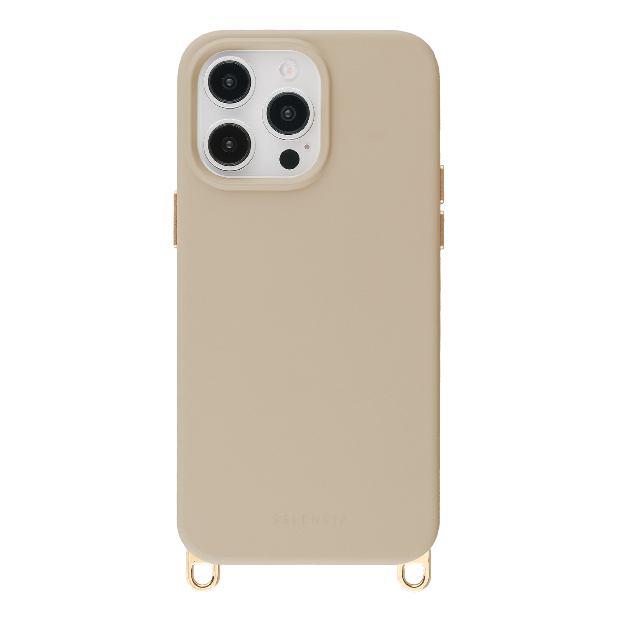 Selencia Rivièra MagSafe Backcover met afneembare haakjes voor de Apple iPhone 14 Pro - Milky Latte