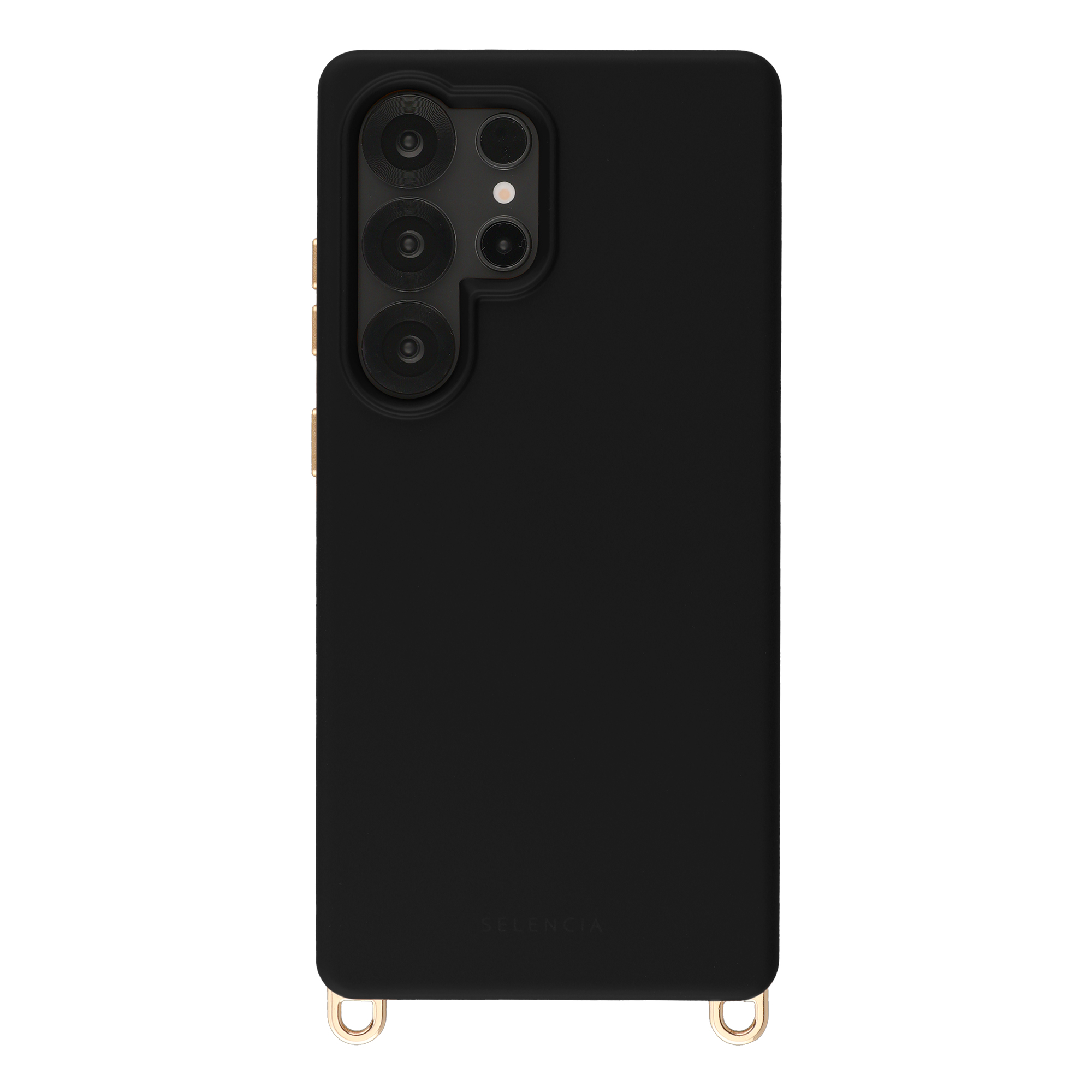 Selencia Rivièra MagSafe Backcover met afneembare haakjes voor de Samsung Galaxy S25 Ultra - Velvet Black