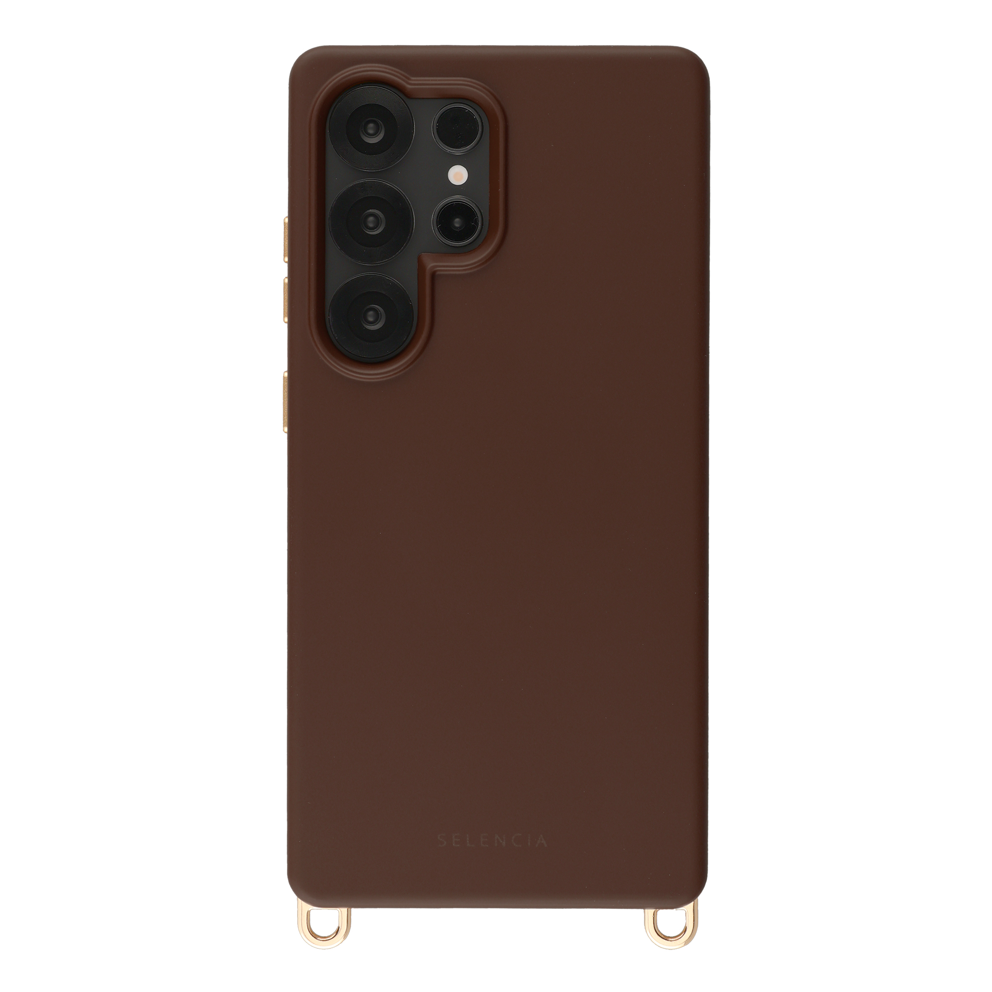 Selencia Rivièra MagSafe Backcover met afneembare haakjes voor de Samsung Galaxy S25 Ultra - Choco Brown