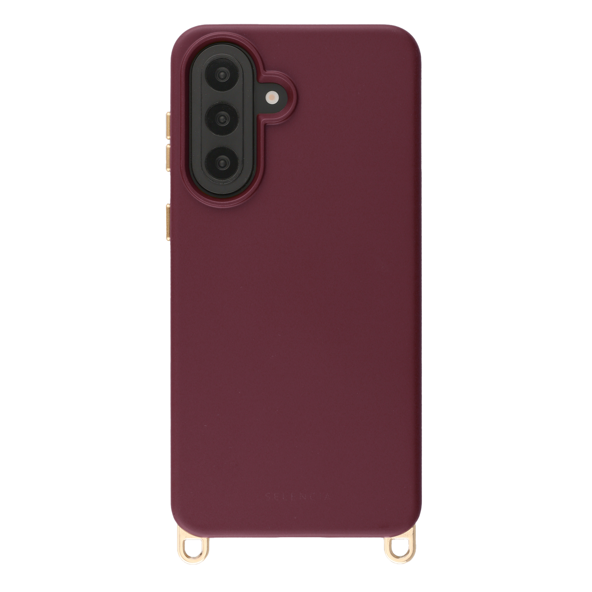 Selencia Rivièra MagSafe Backcover met afneembare haakjes voor de Samsung Galaxy A57 (5G) - Bold Burgundy