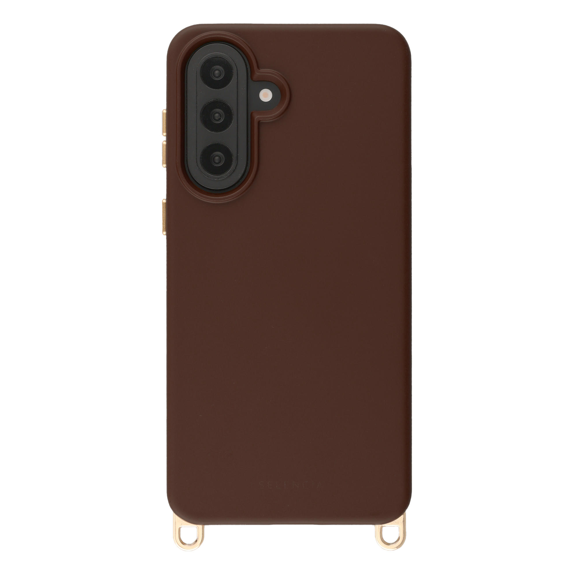 Selencia Rivièra MagSafe Backcover met afneembare haakjes voor de Samsung Galaxy A57 (5G) - Choco Brown