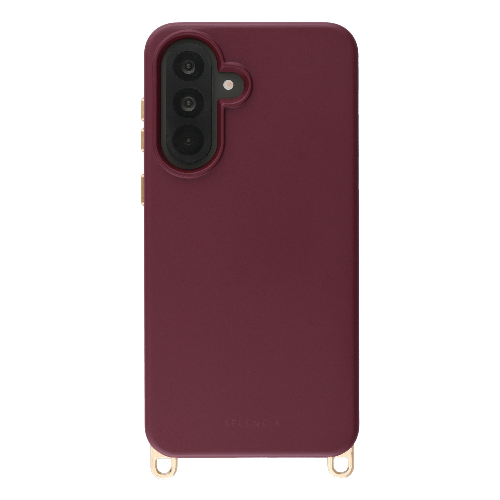 Selencia Rivièra MagSafe Backcover met afneembare haakjes voor de Samsung Galaxy A36 / A56 - Bold Burgundy