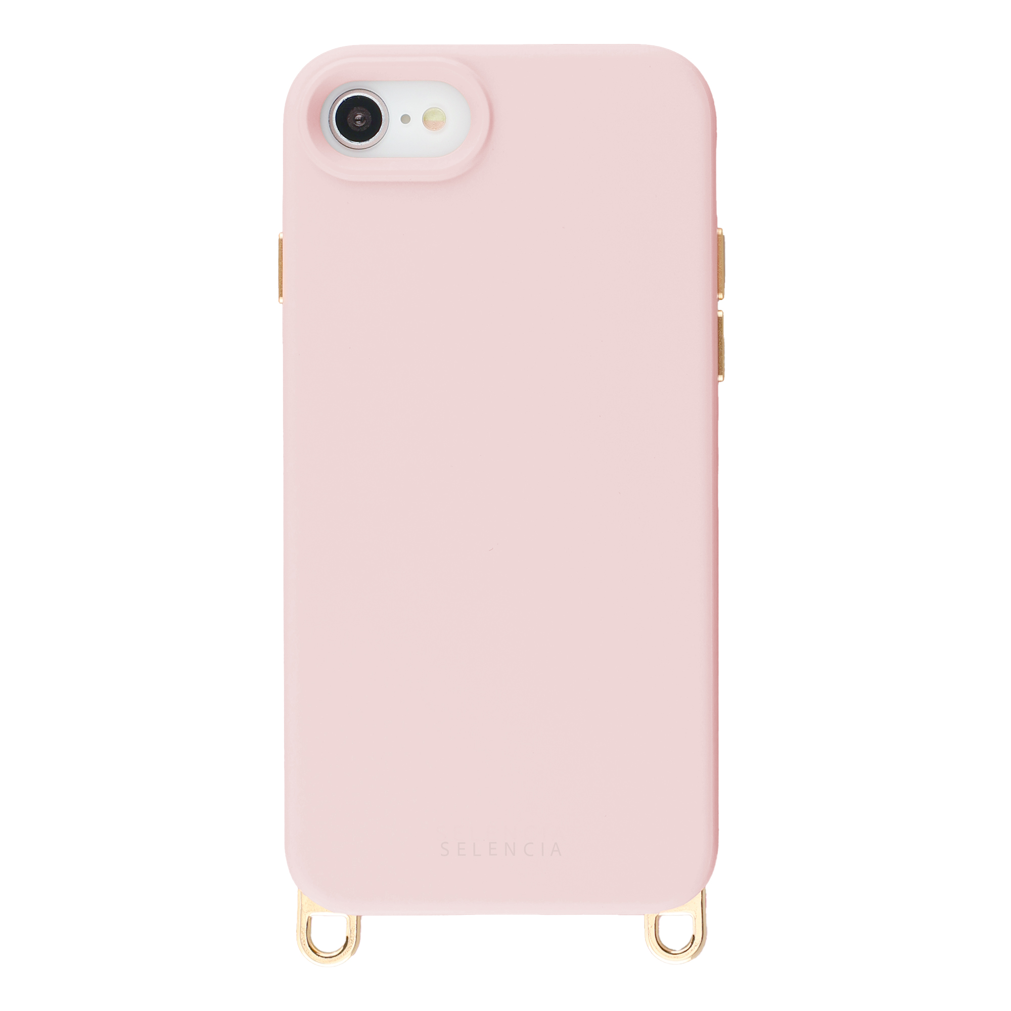 Selencia Rivièra MagSafe Backcover met afneembare haakjes voor de Apple iPhone SE (2022 / 2020) / 8 / 7 / 6(s) - Sorbet Pink
