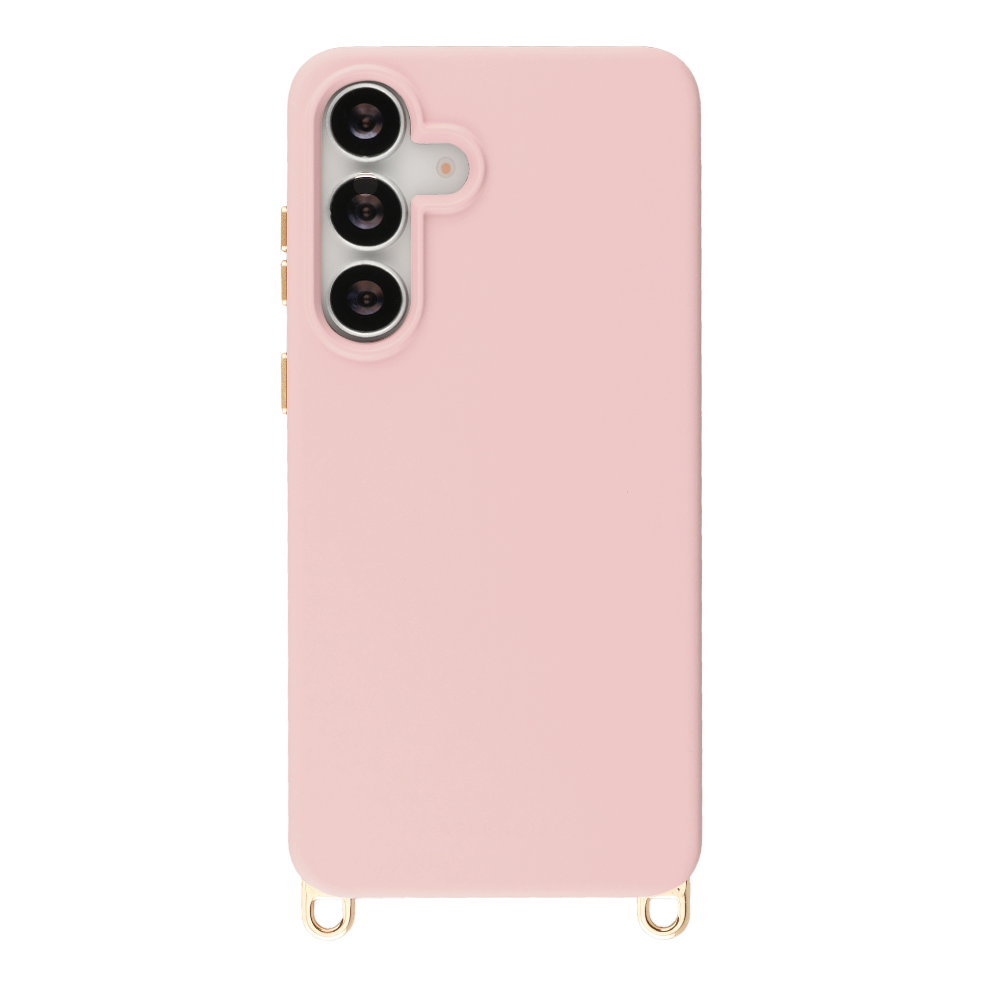 Selencia Rivièra MagSafe Backcover met afneembare haakjes voor de Samsung Galaxy S25 FE - Sorbet Pink