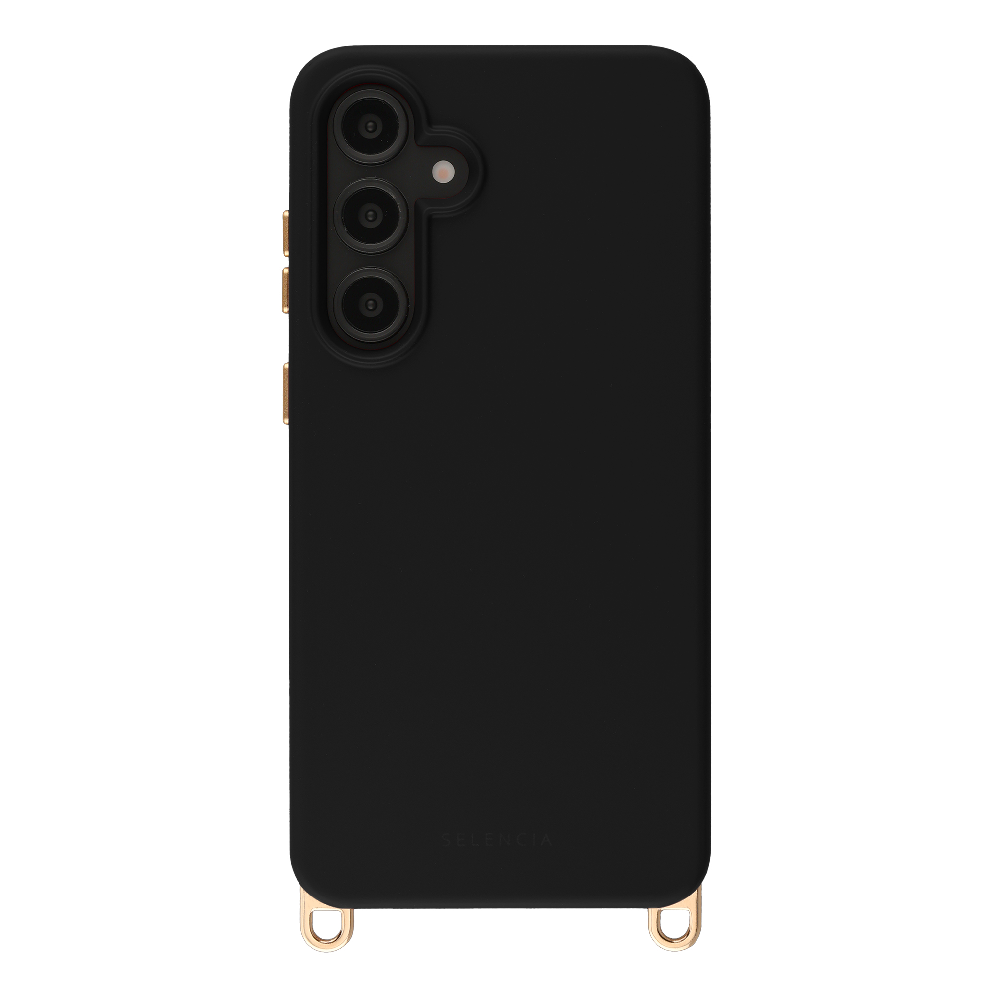 Selencia Rivièra MagSafe Backcover met afneembare haakjes voor de Samsung Galaxy S24 FE - Velvet Black