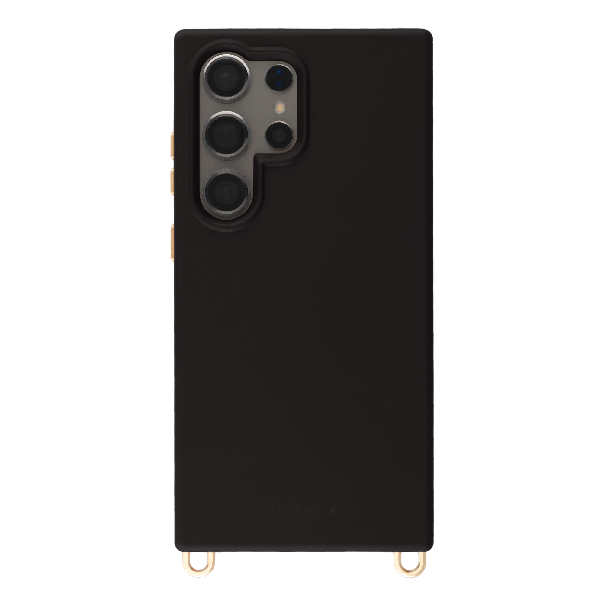 Selencia Rivièra MagSafe Backcover met afneembare haakjes voor de Samsung Galaxy S24 Ultra - Velvet Black