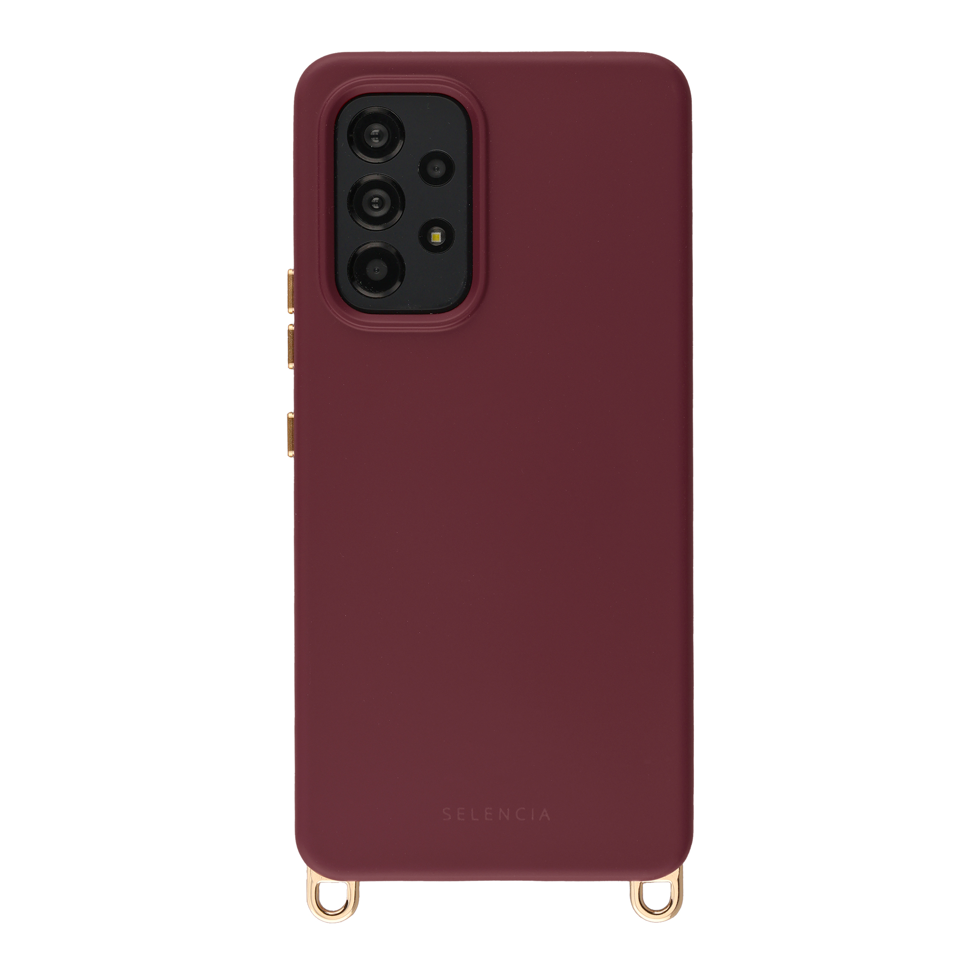 Selencia Rivièra MagSafe Backcover met afneembare haakjes voor de Samsung Galaxy A53 - Bold Burgundy