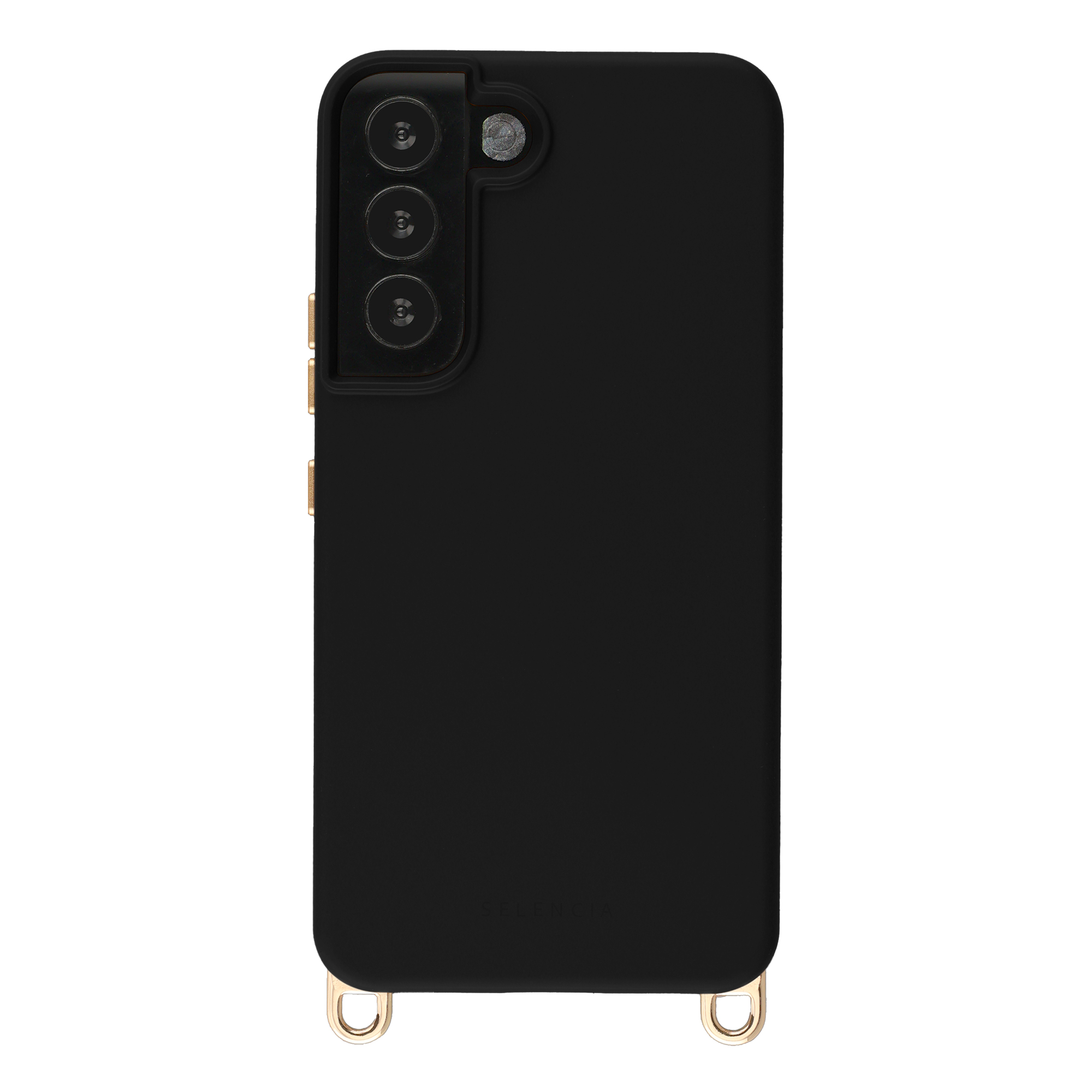 Selencia Rivièra MagSafe Backcover met afneembare haakjes voor de Samsung Galaxy S22 - Velvet Black