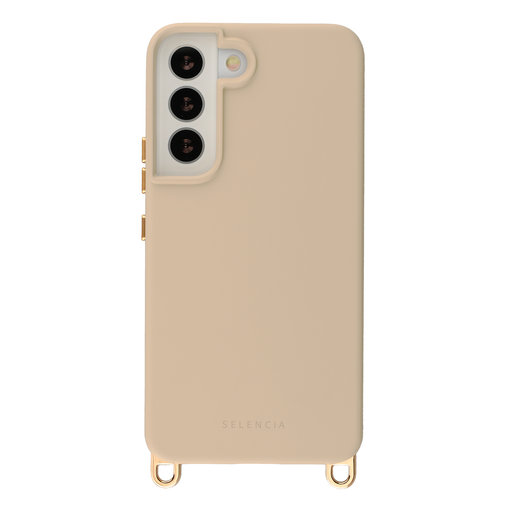 Selencia Rivièra MagSafe Backcover met afneembare haakjes voor de Samsung Galaxy S22 - Milky Latte