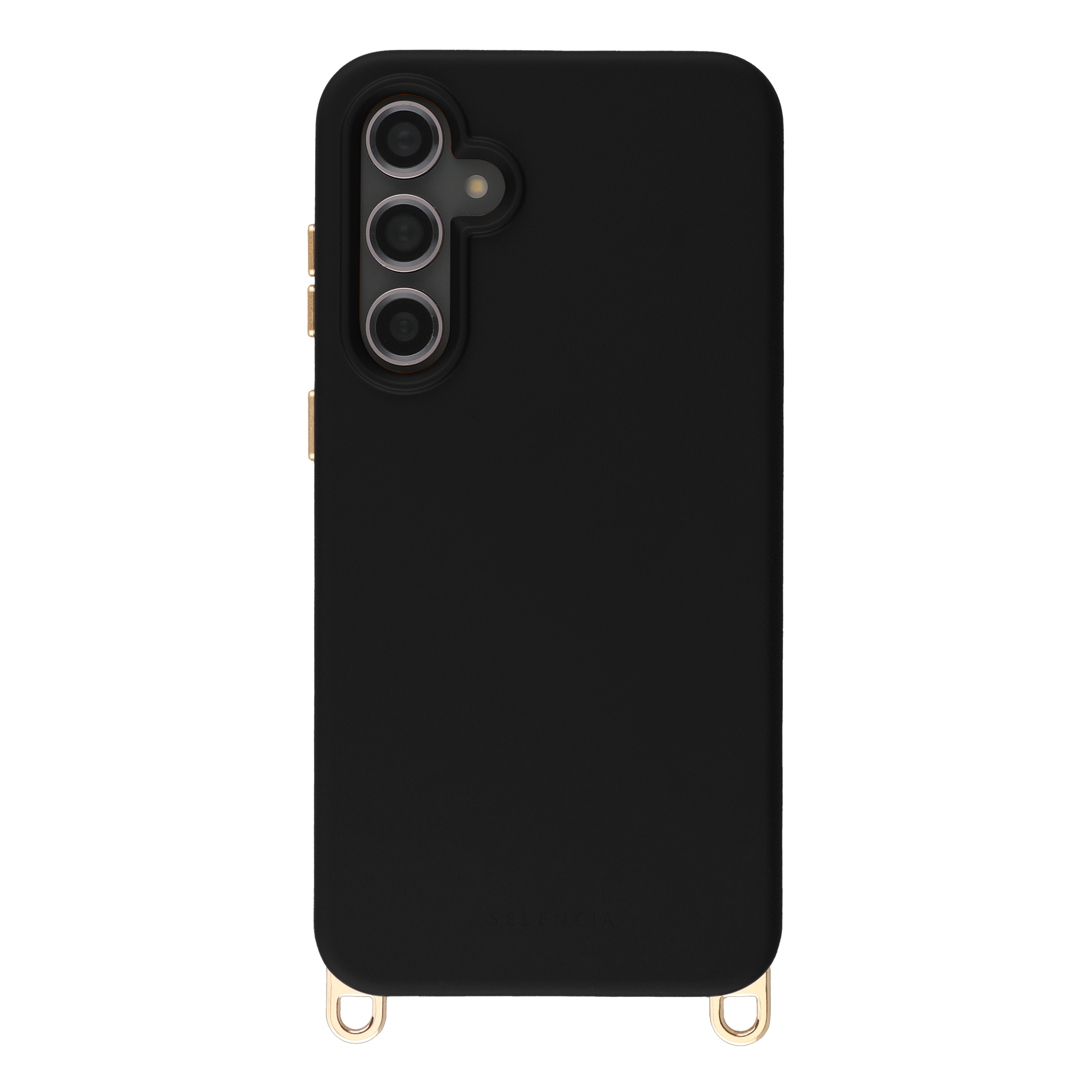 Selencia Rivièra MagSafe Backcover met afneembare haakjes voor de Samsung Galaxy S23 FE - Velvet Black
