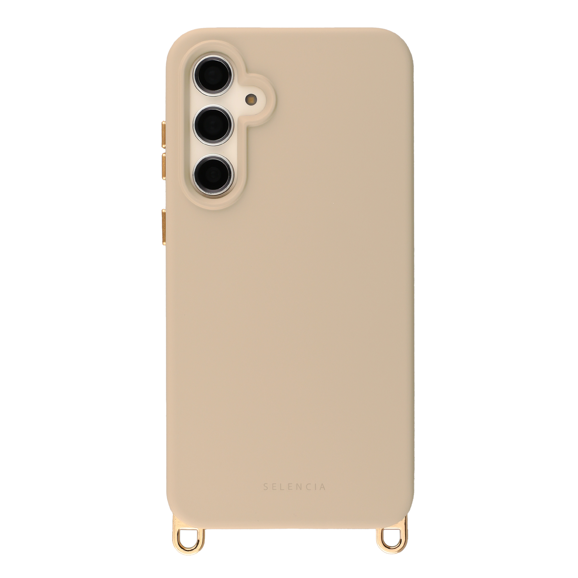 Selencia Rivièra MagSafe Backcover met afneembare haakjes voor de Samsung Galaxy S23 FE - Milky Latte