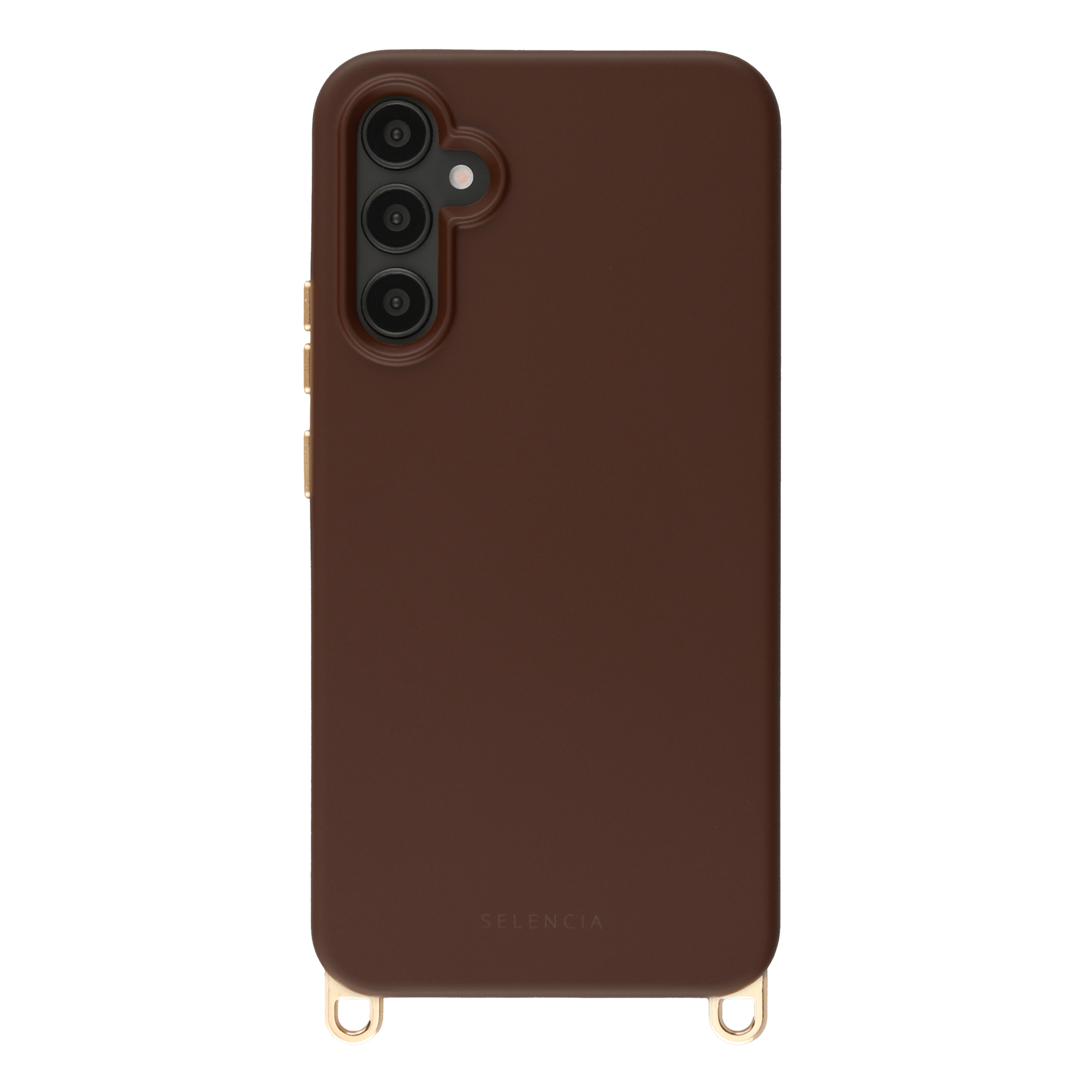 Selencia Rivièra MagSafe Backcover met afneembare haakjes voor de Samsung Galaxy A34 (5G) - Choco Brown