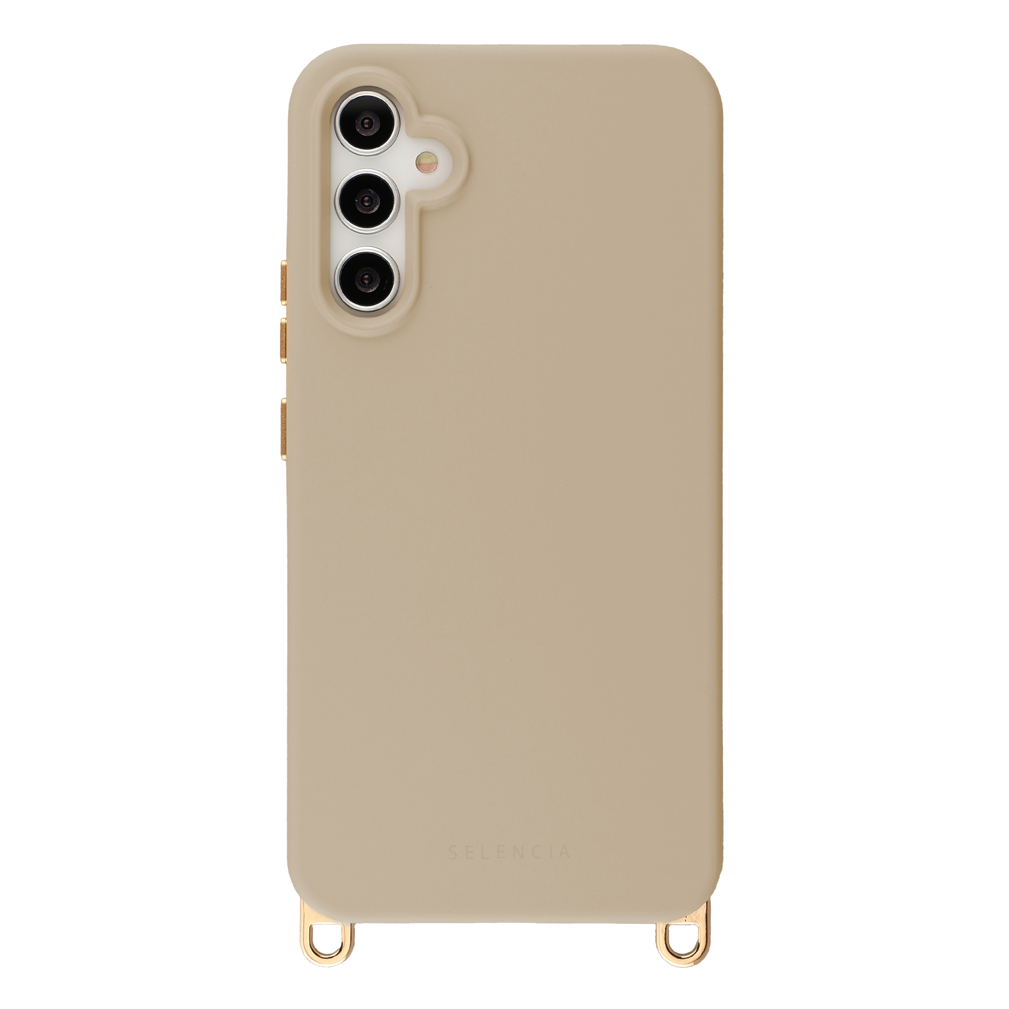 Selencia Rivièra MagSafe Backcover met afneembare haakjes voor de Samsung Galaxy A34 (5G) - Milky Latte