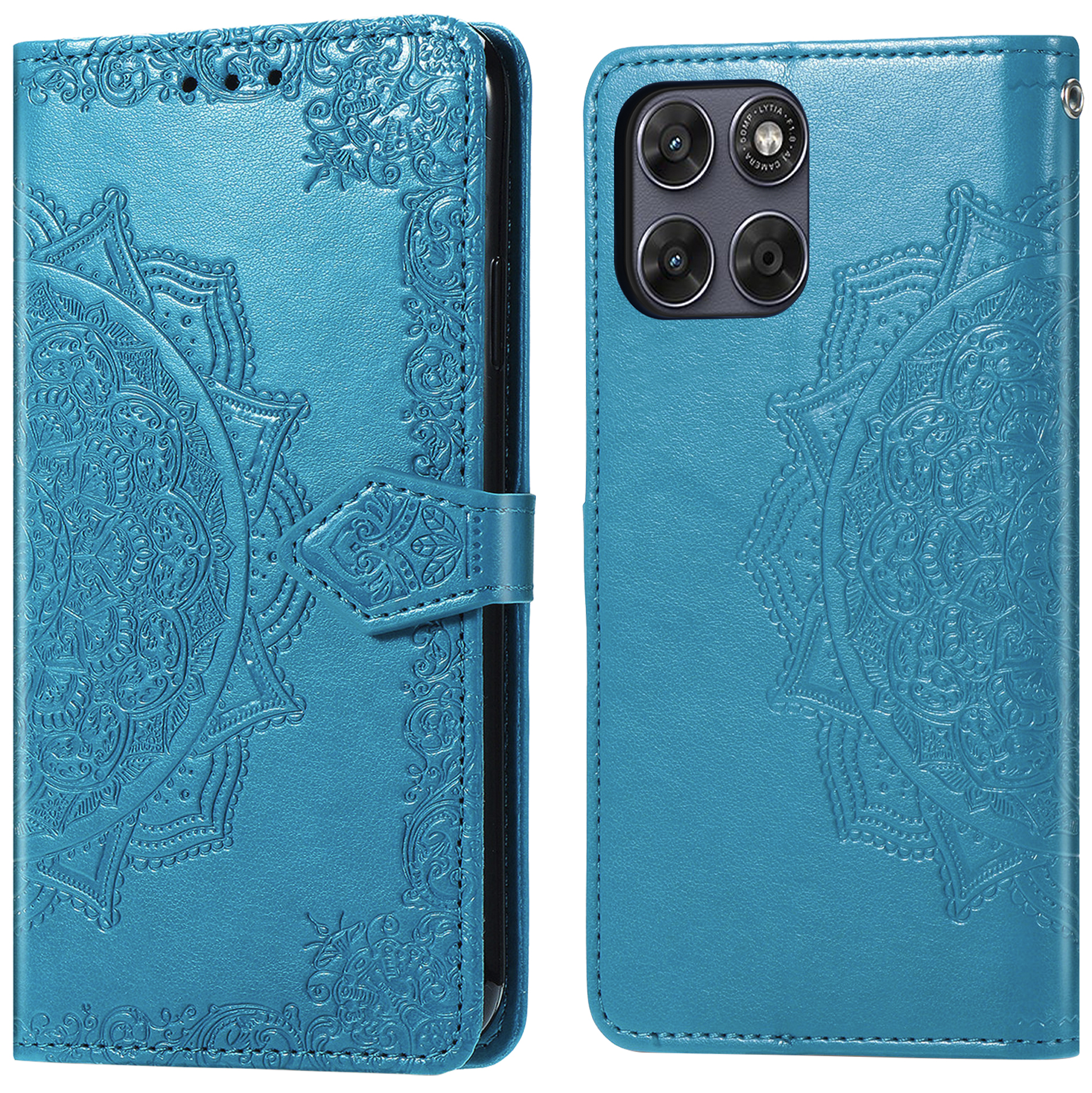 imoshion Mandala Bookcase voor de Motorola Moto G77 - Turquoise