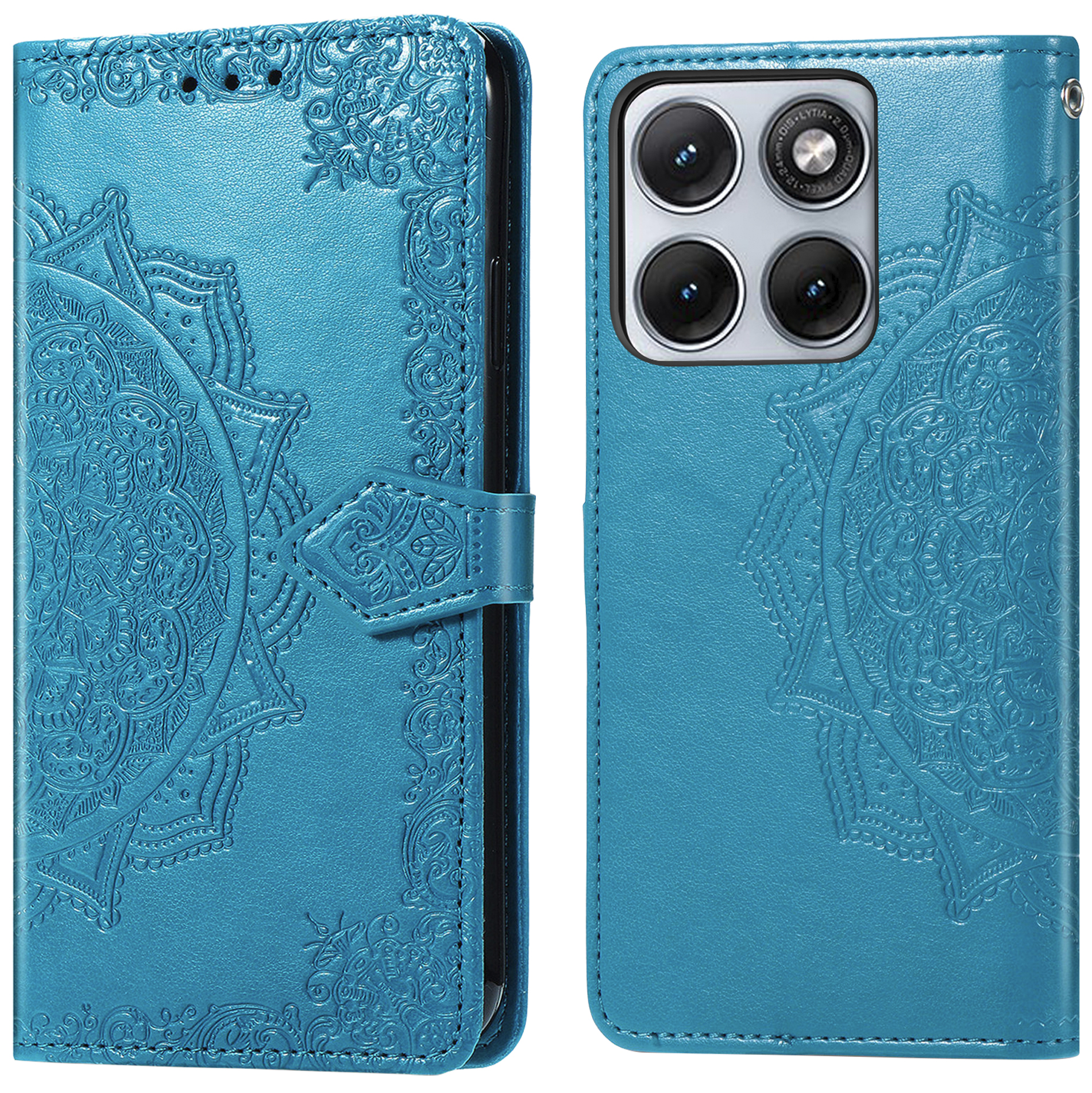 imoshion Mandala Bookcase voor de Motorola Edge 70 Fusion - Turquoise