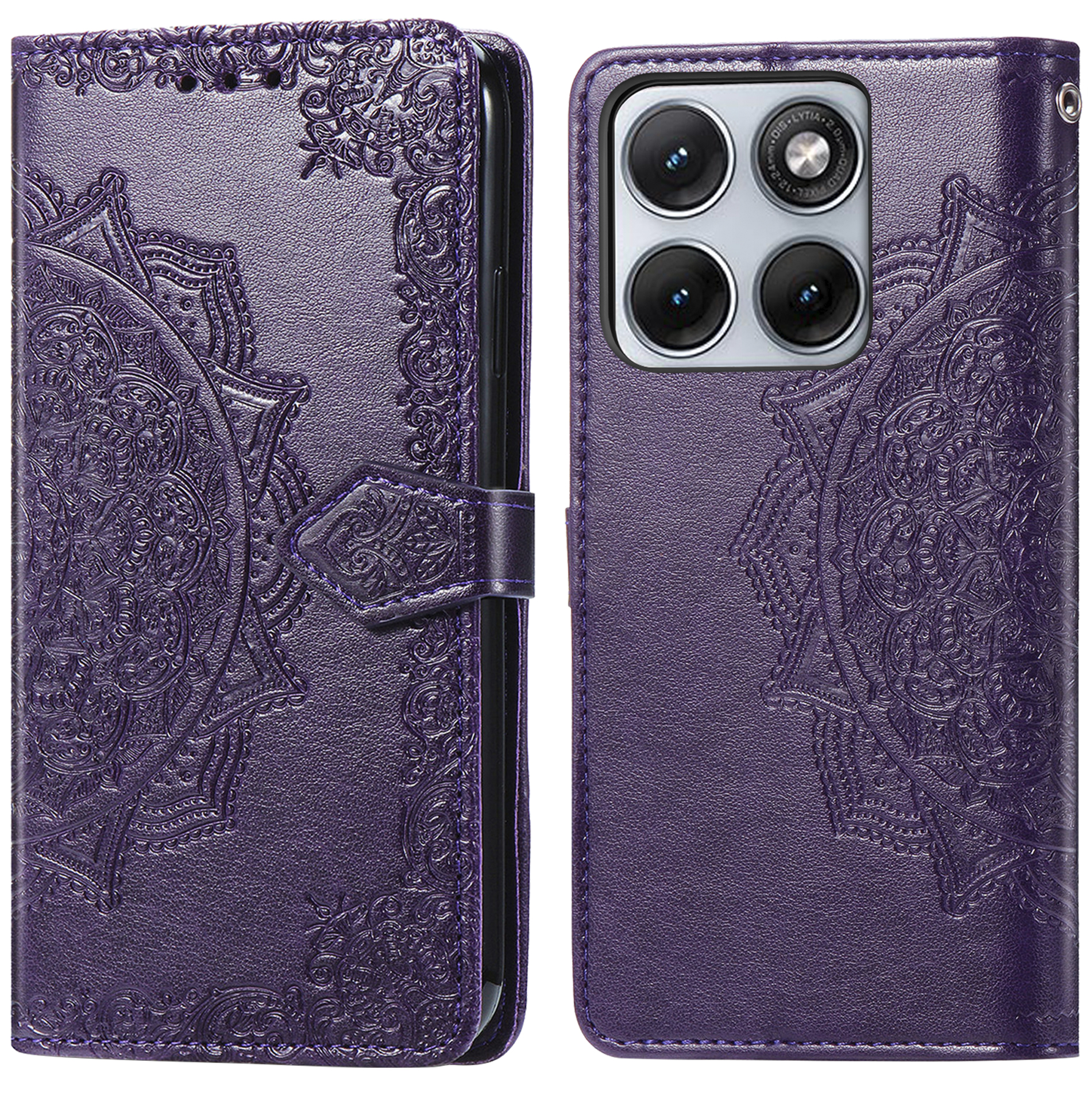 imoshion Mandala Bookcase voor de Motorola Edge 70 Fusion - Paars