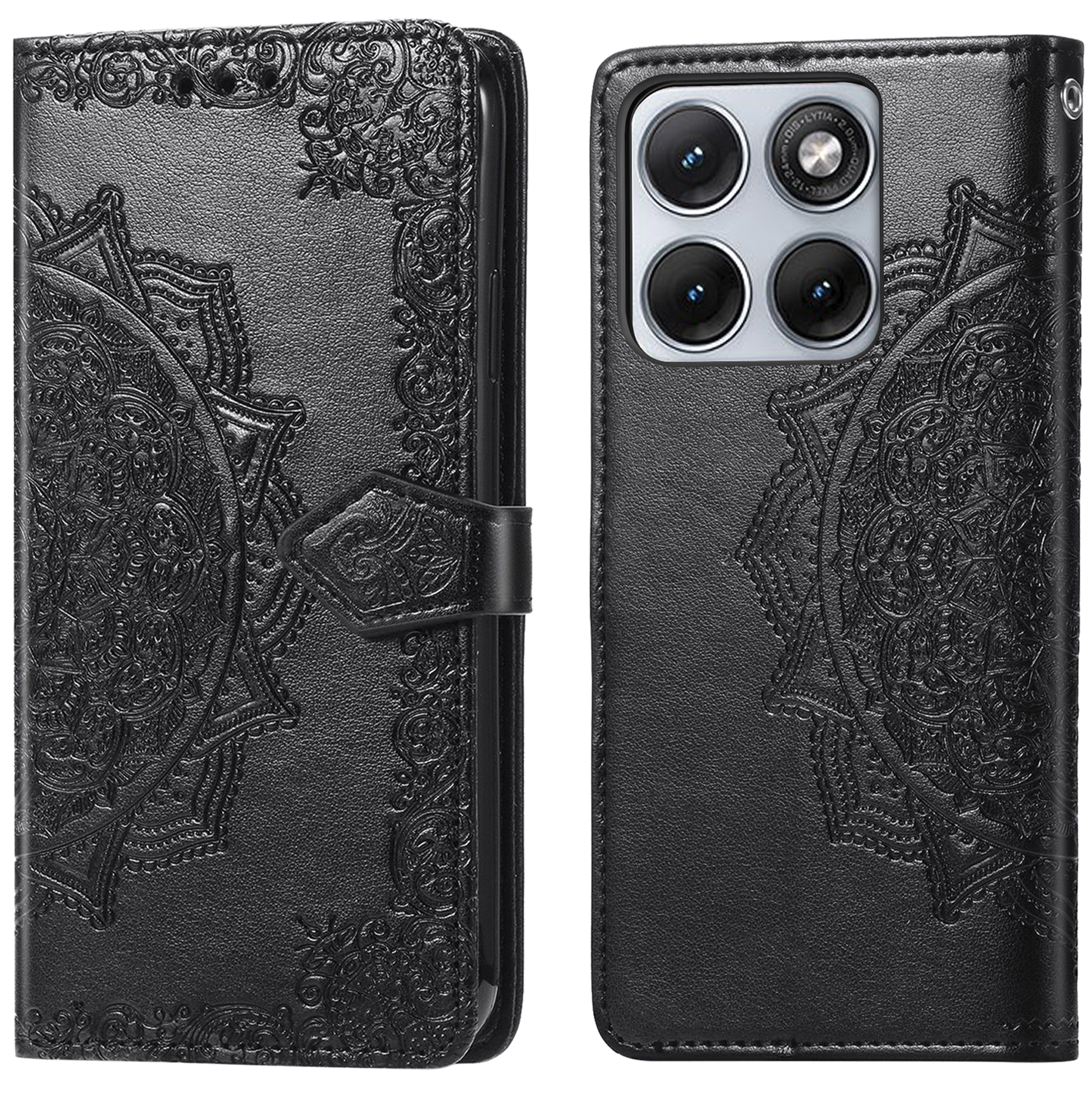 imoshion Mandala Bookcase voor de Motorola Edge 70 Fusion - Zwart