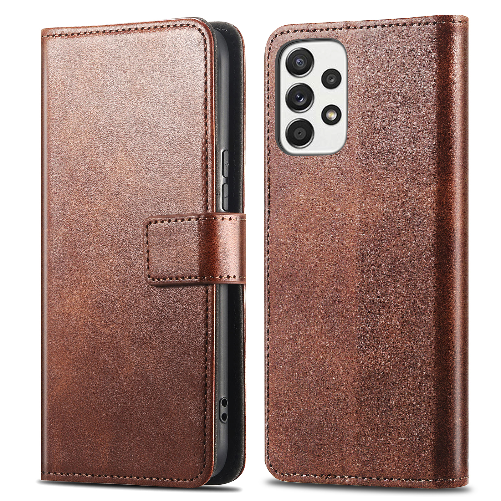 imoshion Luxe Bookcase voor de Samsung Galaxy A32 (5G) - Donkerbruin