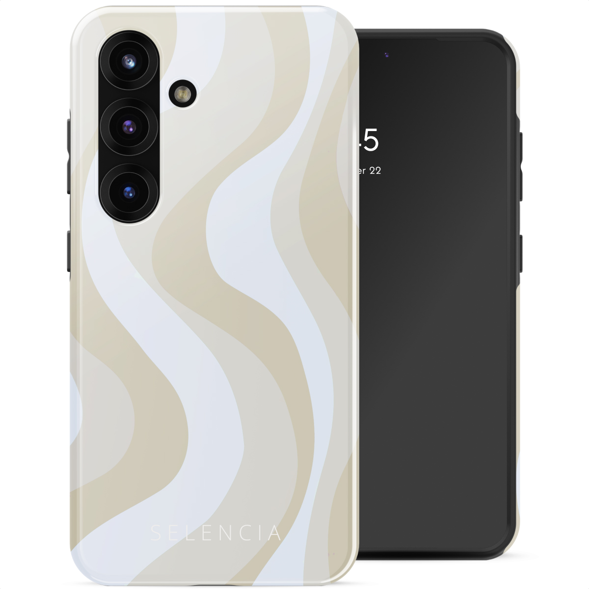 Selencia Vivid Backcover voor de Samsung Galaxy S25 FE - Desert Waves Beige