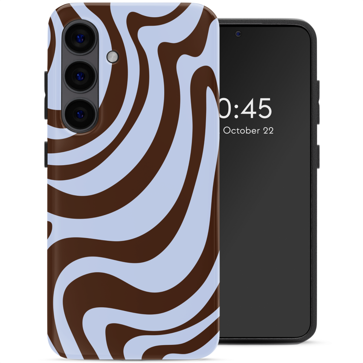 Selencia Vivid Backcover voor de Samsung Galaxy S24 - Dream Swirl Chocolate