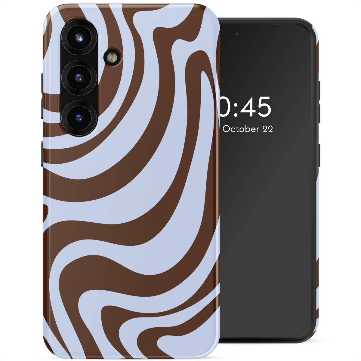 Selencia Vivid Backcover voor de Samsung Galaxy S25 - Dream Swirl Chocolate