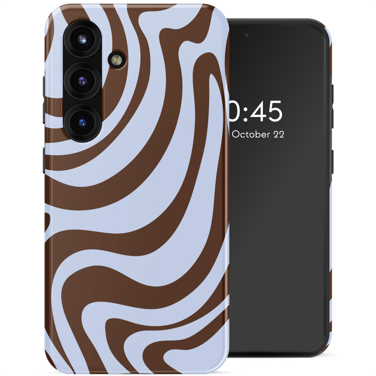 Selencia Vivid Backcover met MagSafe voor de Samsung Galaxy S25 - Dream Swirl Chocolate