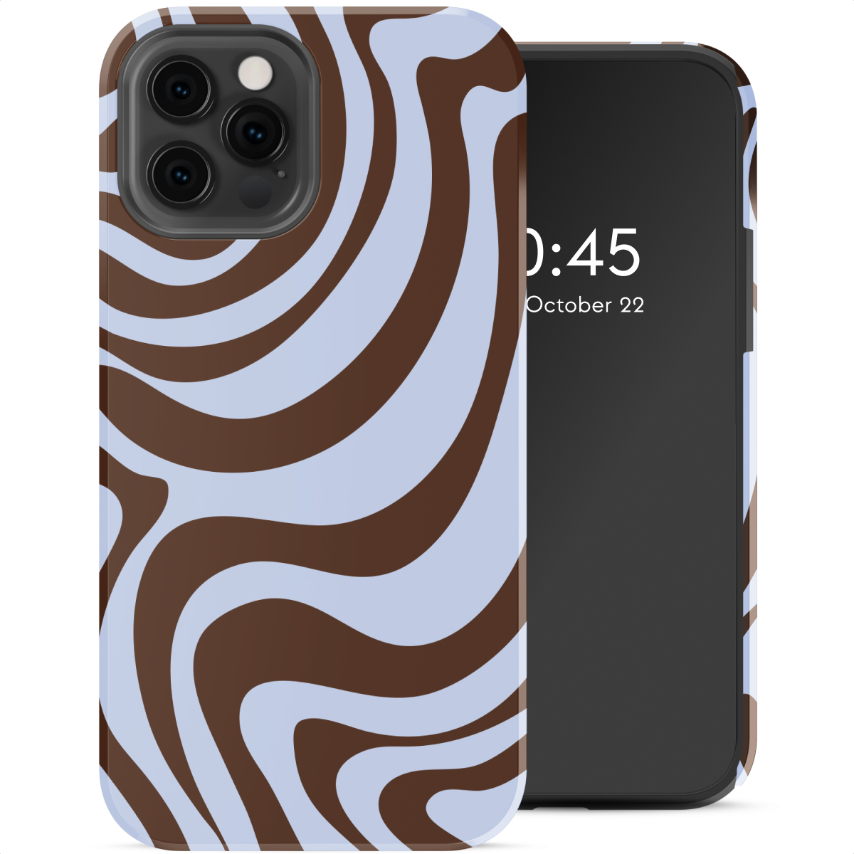 Selencia Vivid Backcover voor de Apple iPhone 12 (Pro) - Dream Swirl Chocolate