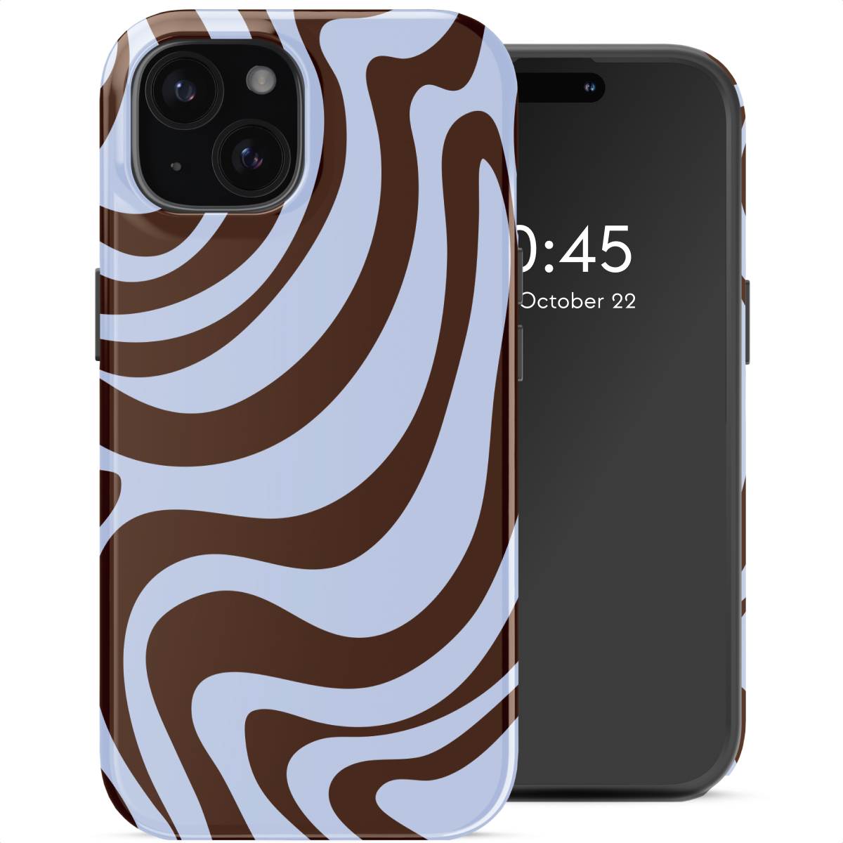 Selencia Vivid Backcover met MagSafe voor de Apple iPhone 15 - Dream Swirl Chocolate