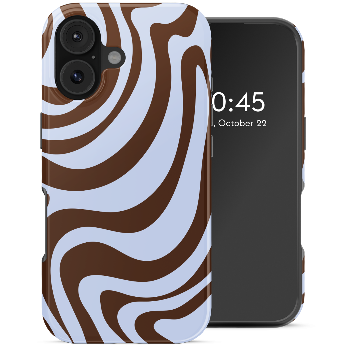 Selencia Vivid Backcover met MagSafe voor de Apple iPhone 16 - Dream Swirl Chocolate