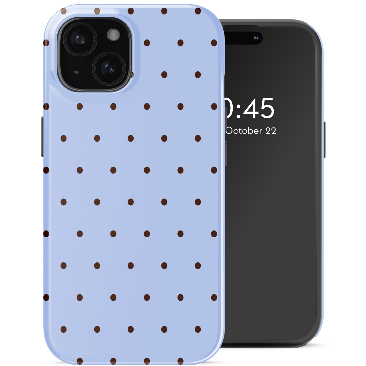 Selencia Vivid Backcover voor de Apple iPhone 15 - Happy Dots Digital Sky
