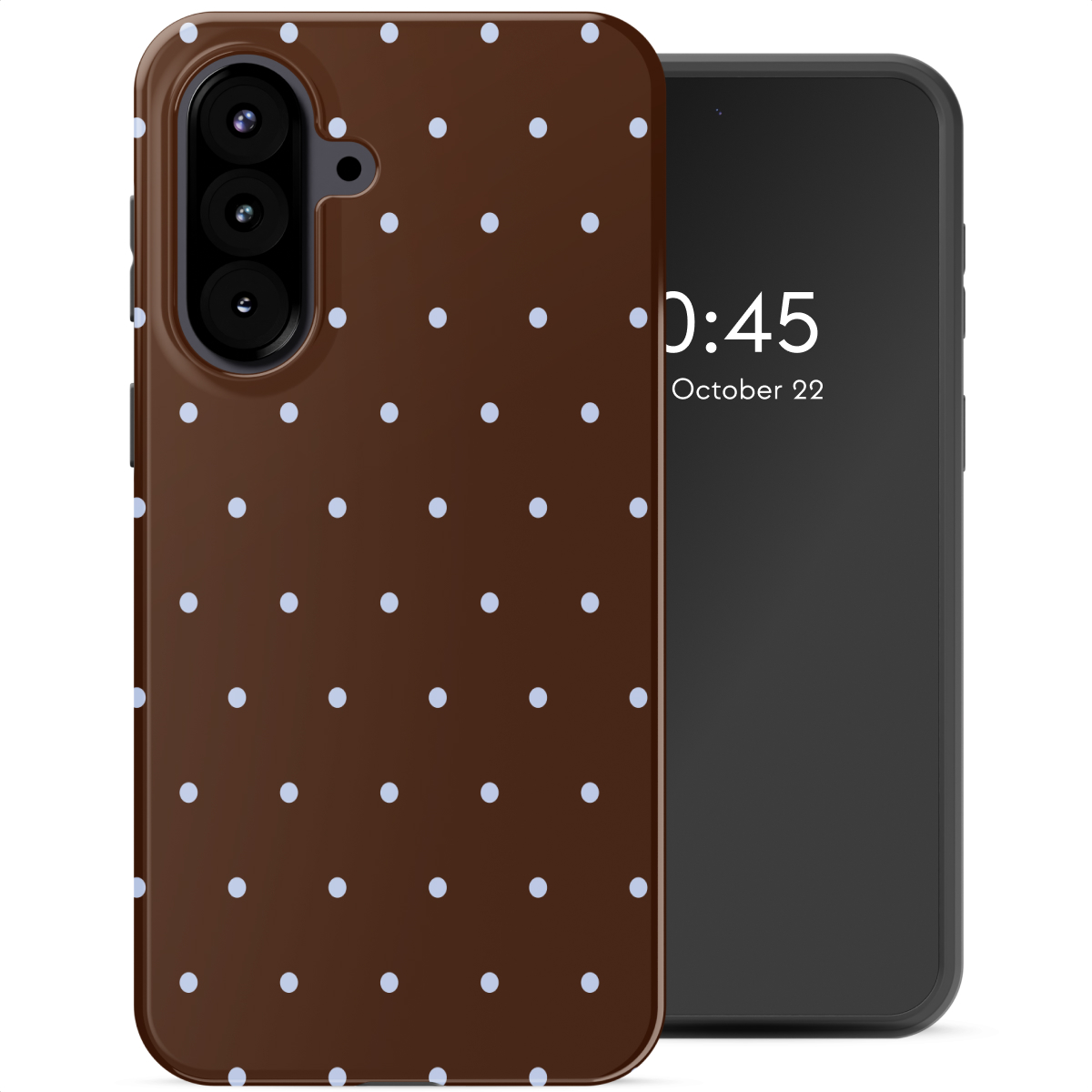 Selencia Vivid Backcover voor de Samsung Galaxy A57 (5G) - Happy Dots Chocolate