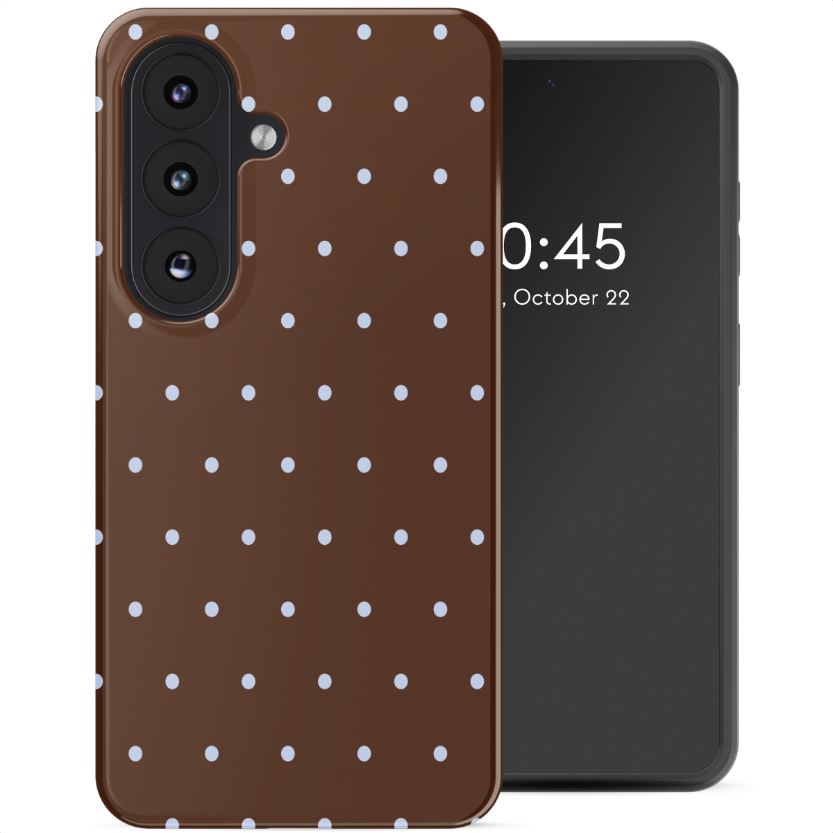 Selencia Vivid Backcover met MagSafe voor de Samsung Galaxy S26 - Happy Dots Chocolate