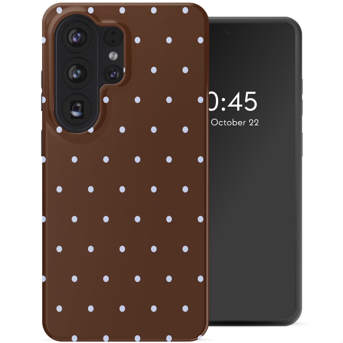 Selencia Vivid Backcover voor de Samsung Galaxy S26 Ultra - Happy Dots Chocolate
