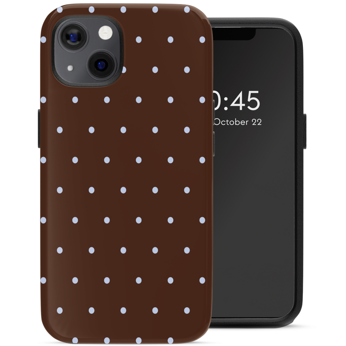 Selencia Vivid Backcover voor de Apple iPhone 13 Pro - Happy Dots Chocolate