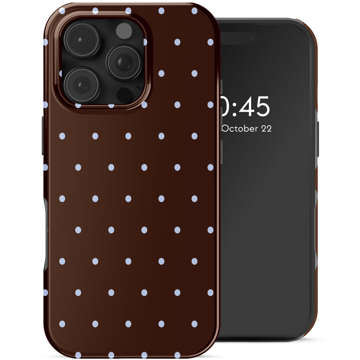 Selencia Vivid Backcover voor de Apple iPhone 16 Pro Max - Happy Dots Chocolate