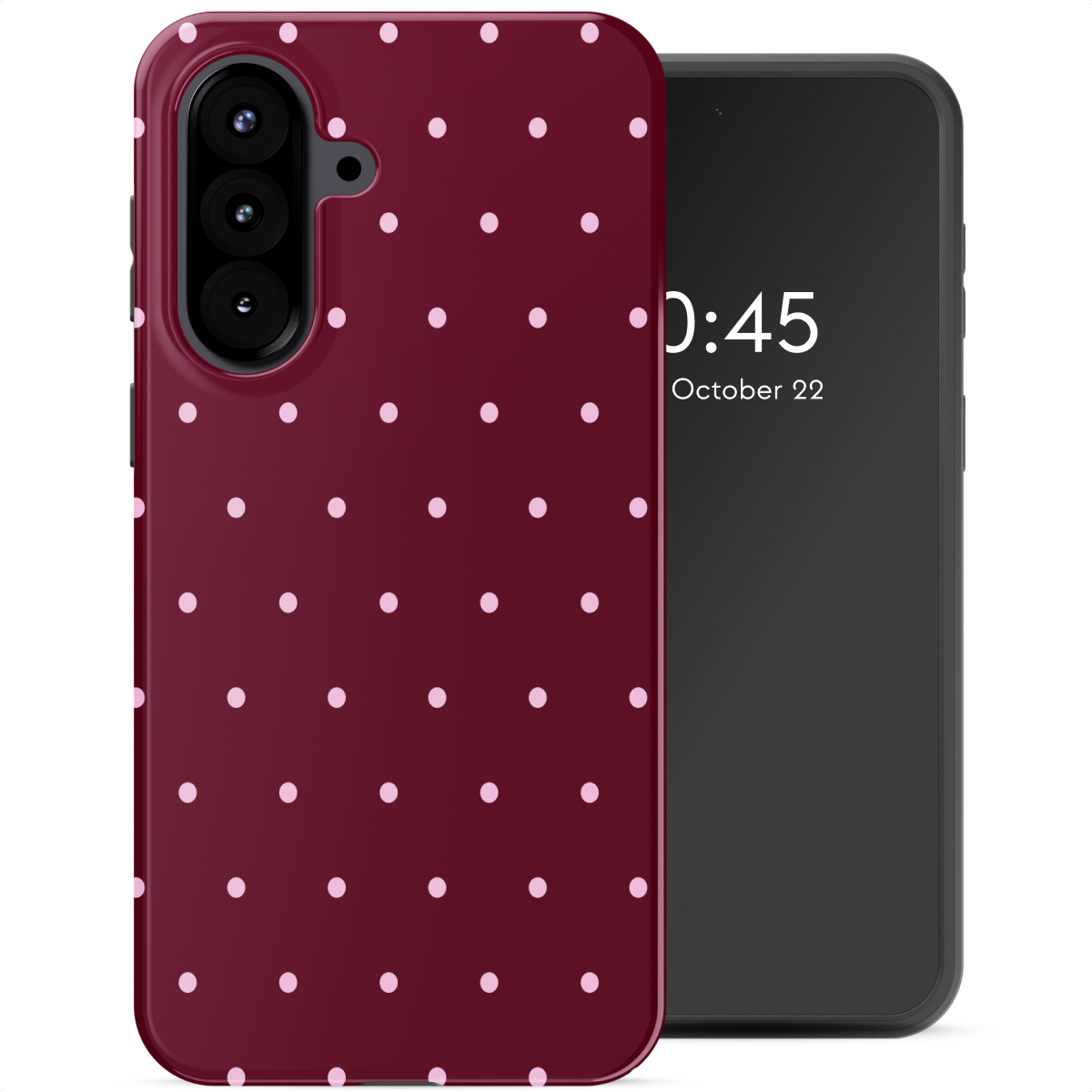 Selencia Vivid Backcover voor de Samsung Galaxy A57 (5G) - Happy Dots Burgundy