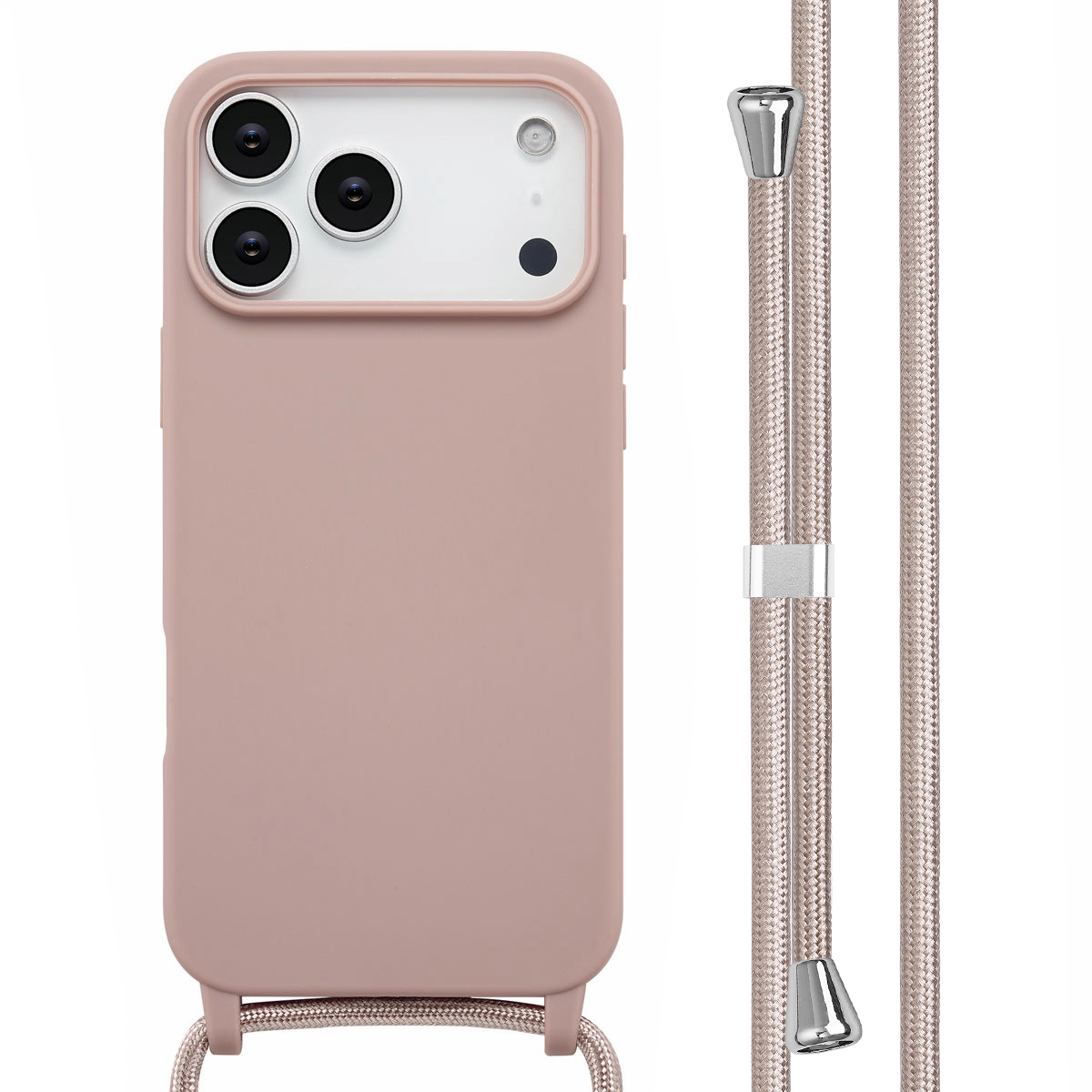 imoshion Siliconen hoesje met koord voor de Apple iPhone 18 Pro / 17 Pro - Sand Pink